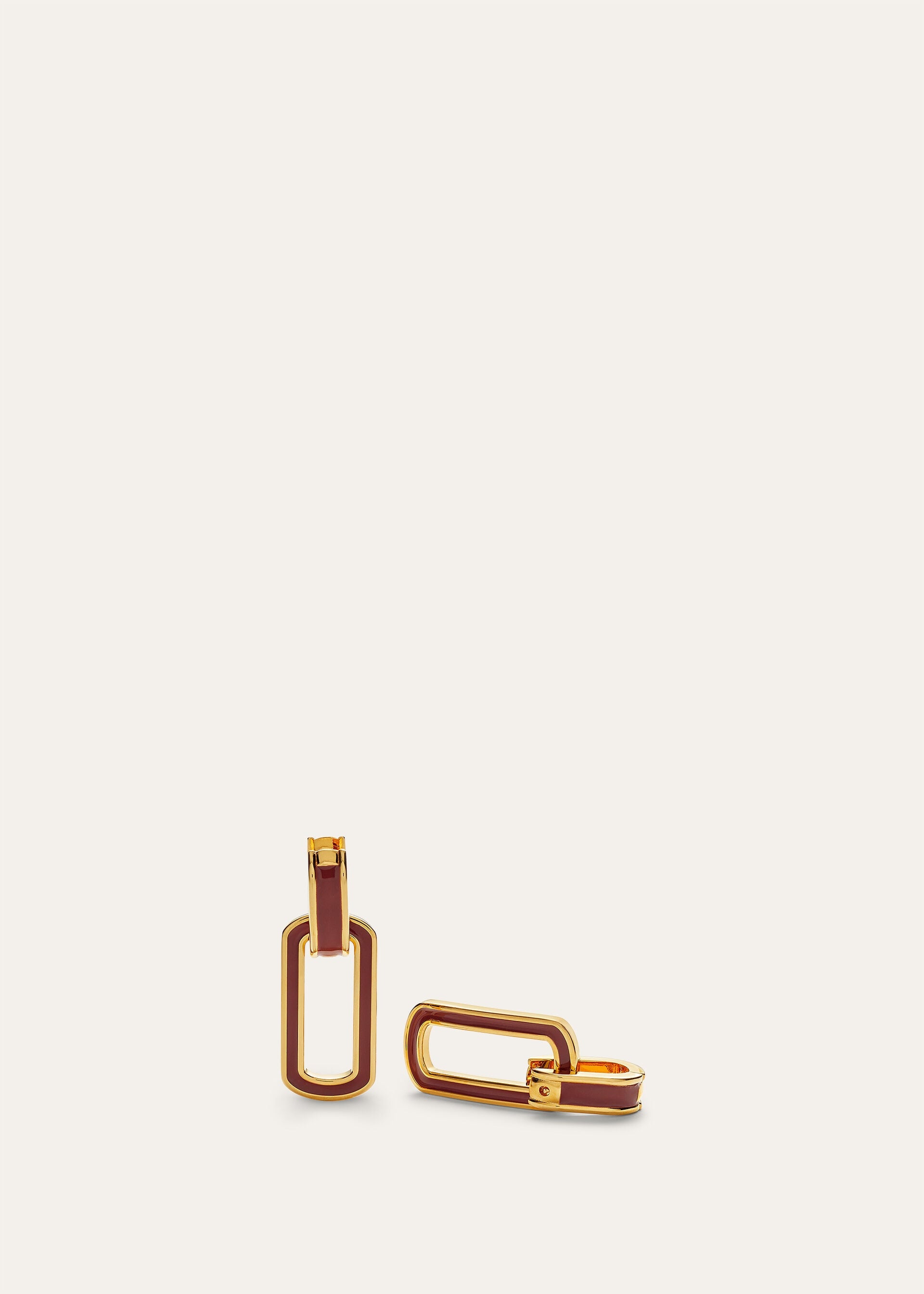 Link Chain Earrings - Sun Gold/Deep Kummel