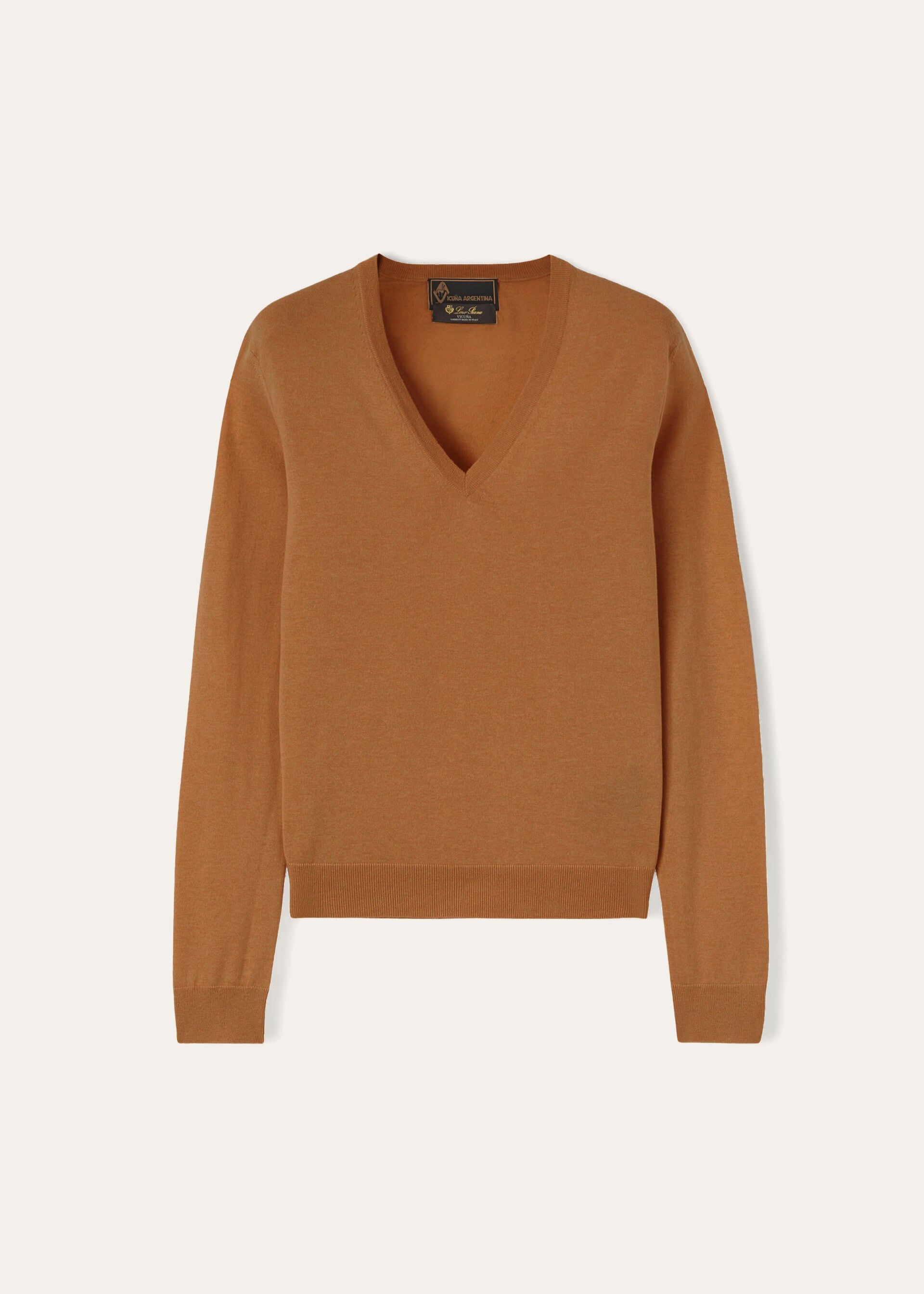 V-Neck - Natural Dark Vicuna