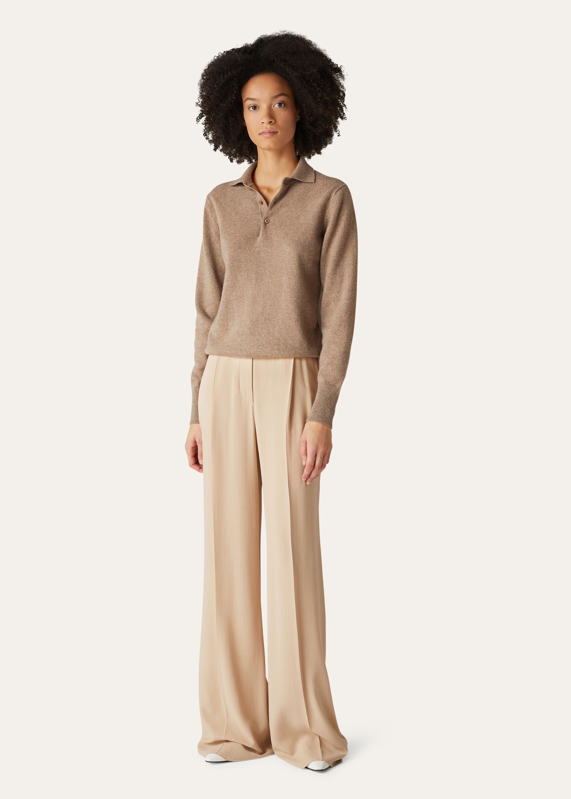 Loro Polo Shirt - Grain Brown Melange