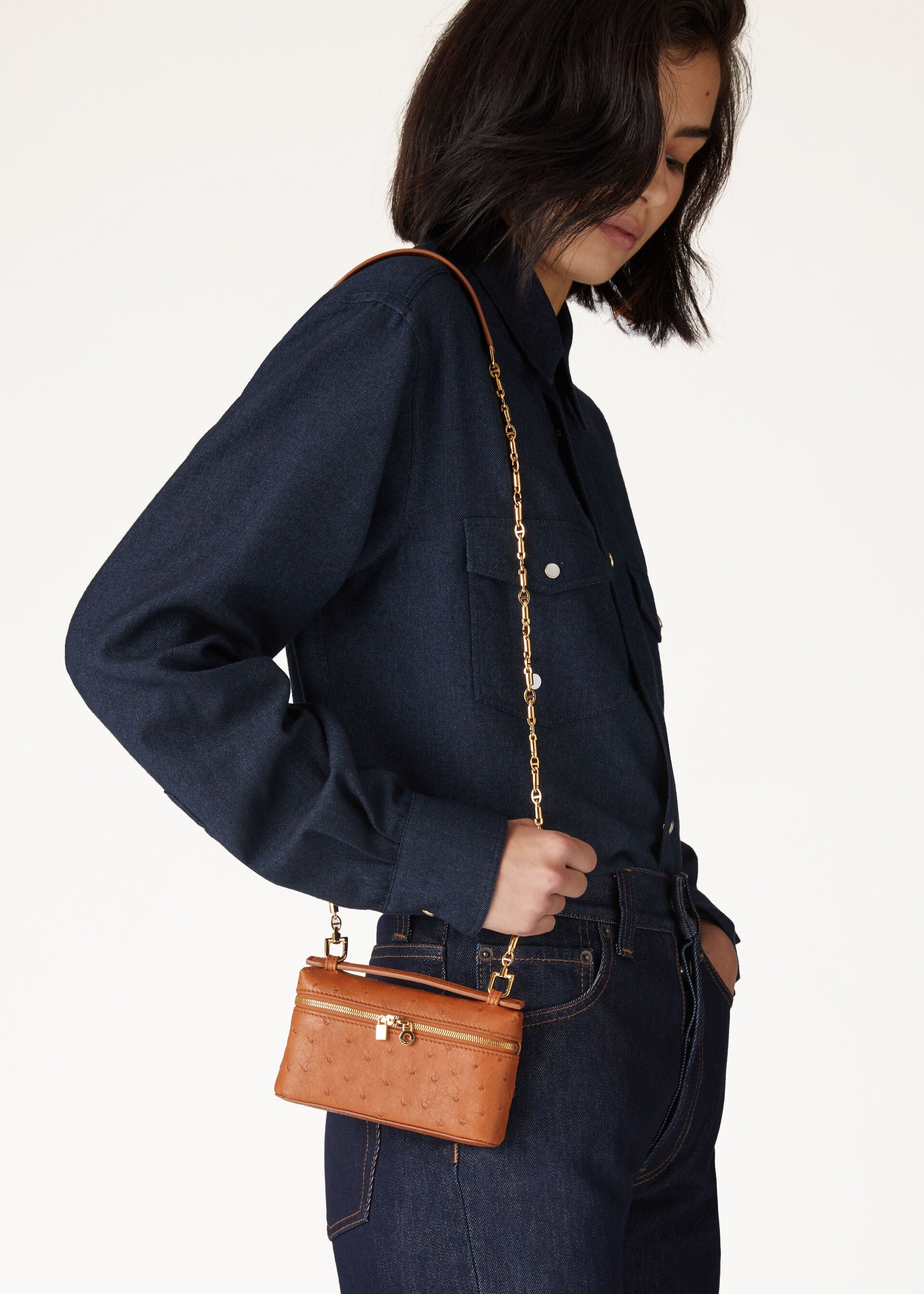 Extra Pocket Mini Pouch - Cognac/Sun Gold