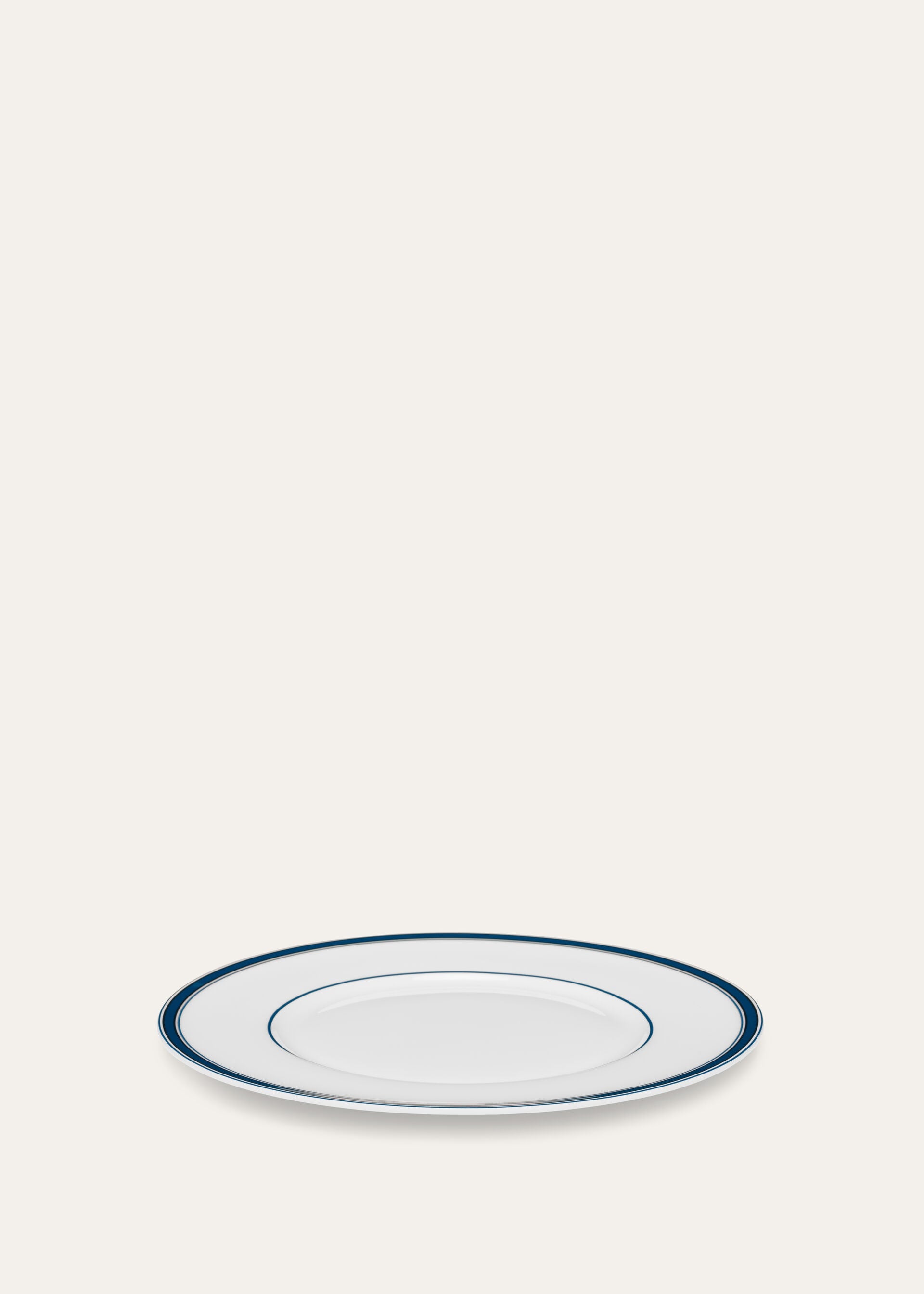 Suitcase Stripe Border Dinner Plate - Marinier Blue Stripe