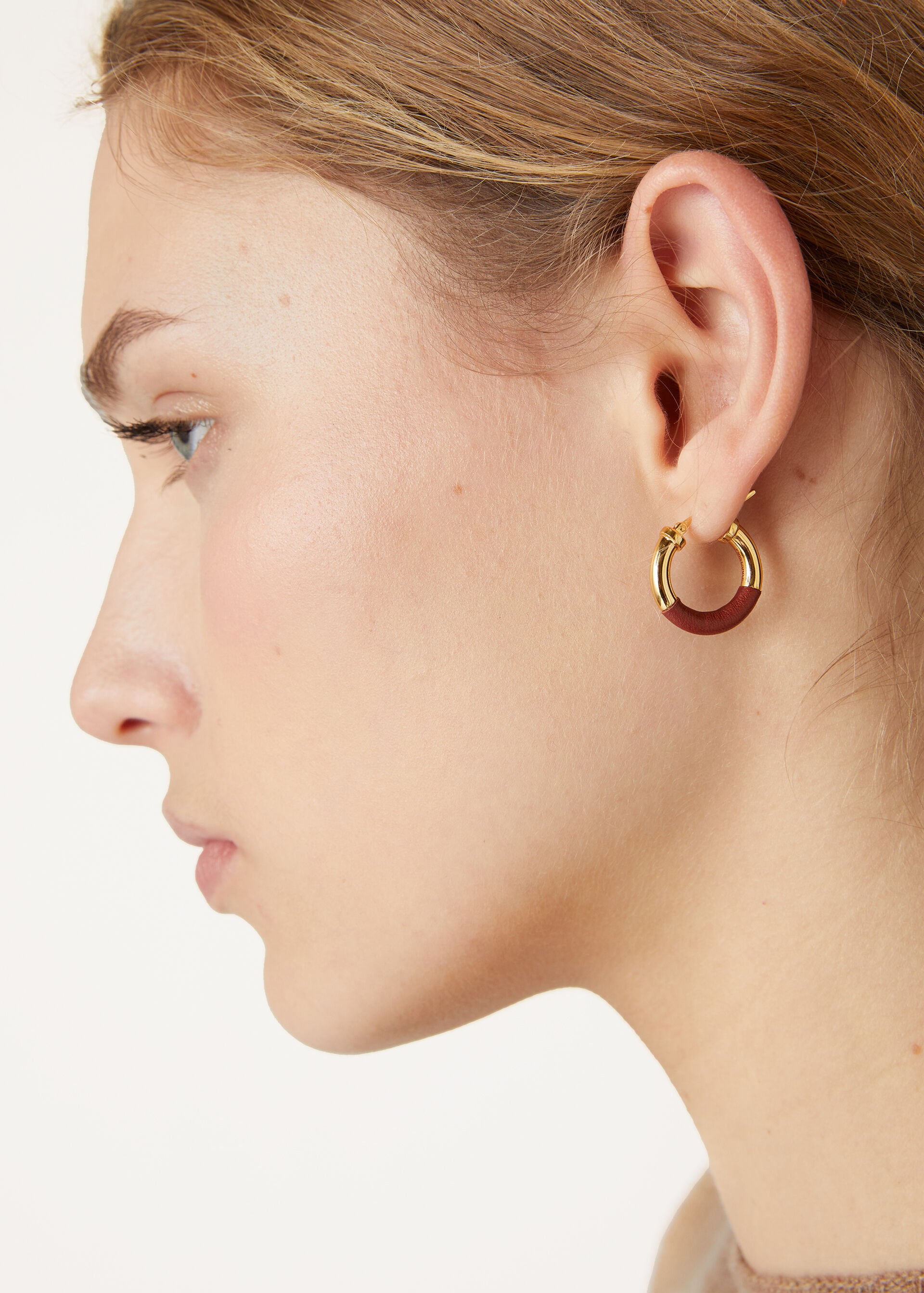 Duo Hoop Earrings - Deep Kummel/Jewel Sun Gold