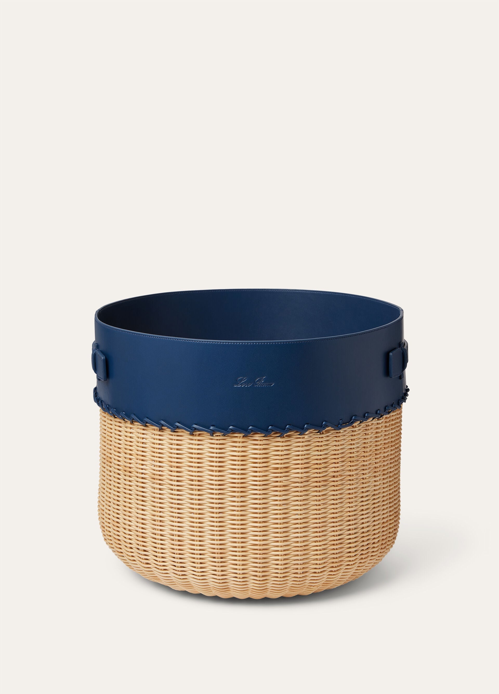 Medium Wicker Basket - Malt/Ocean Heart
