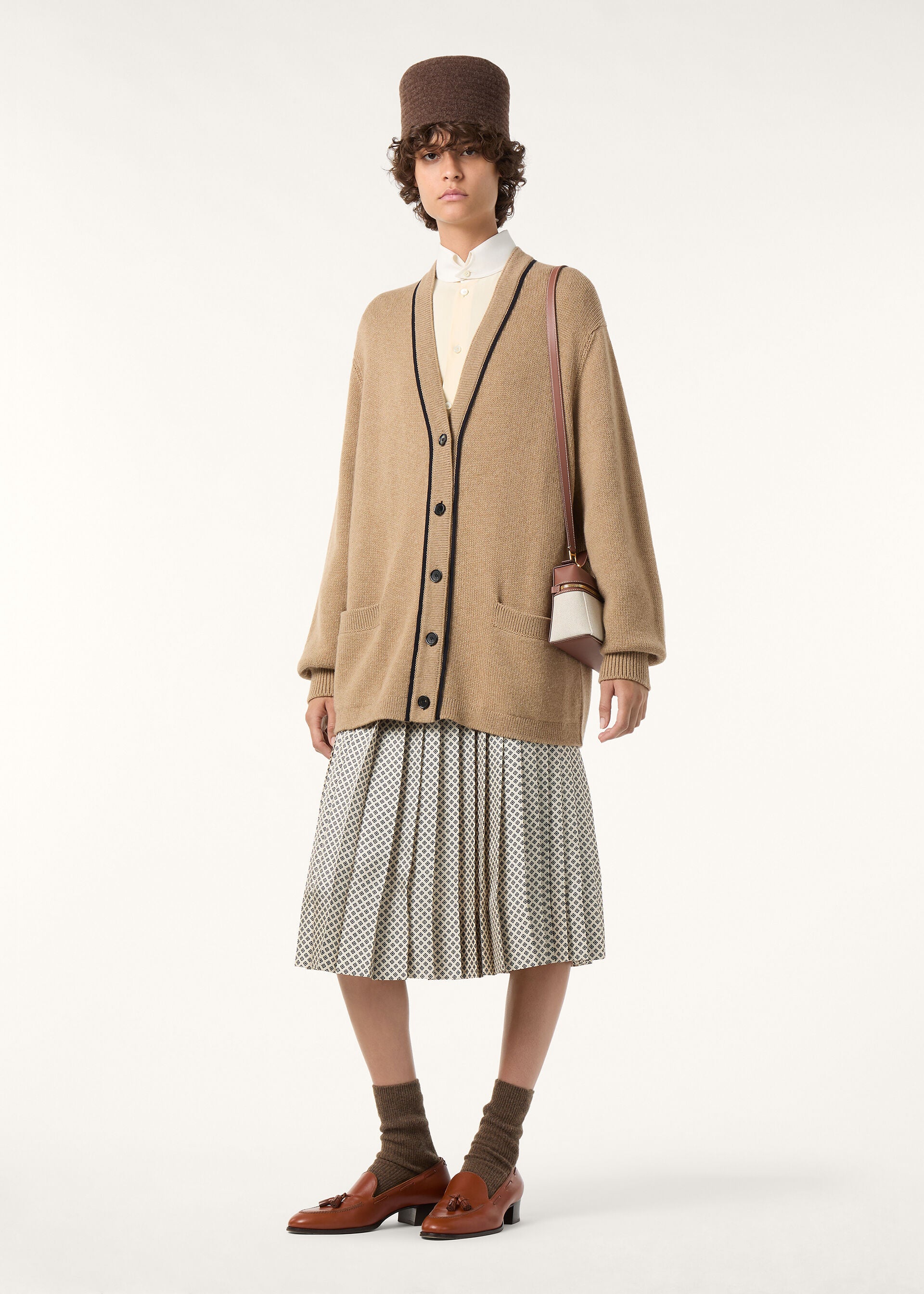 Clea Skirt - Ivory Green Red