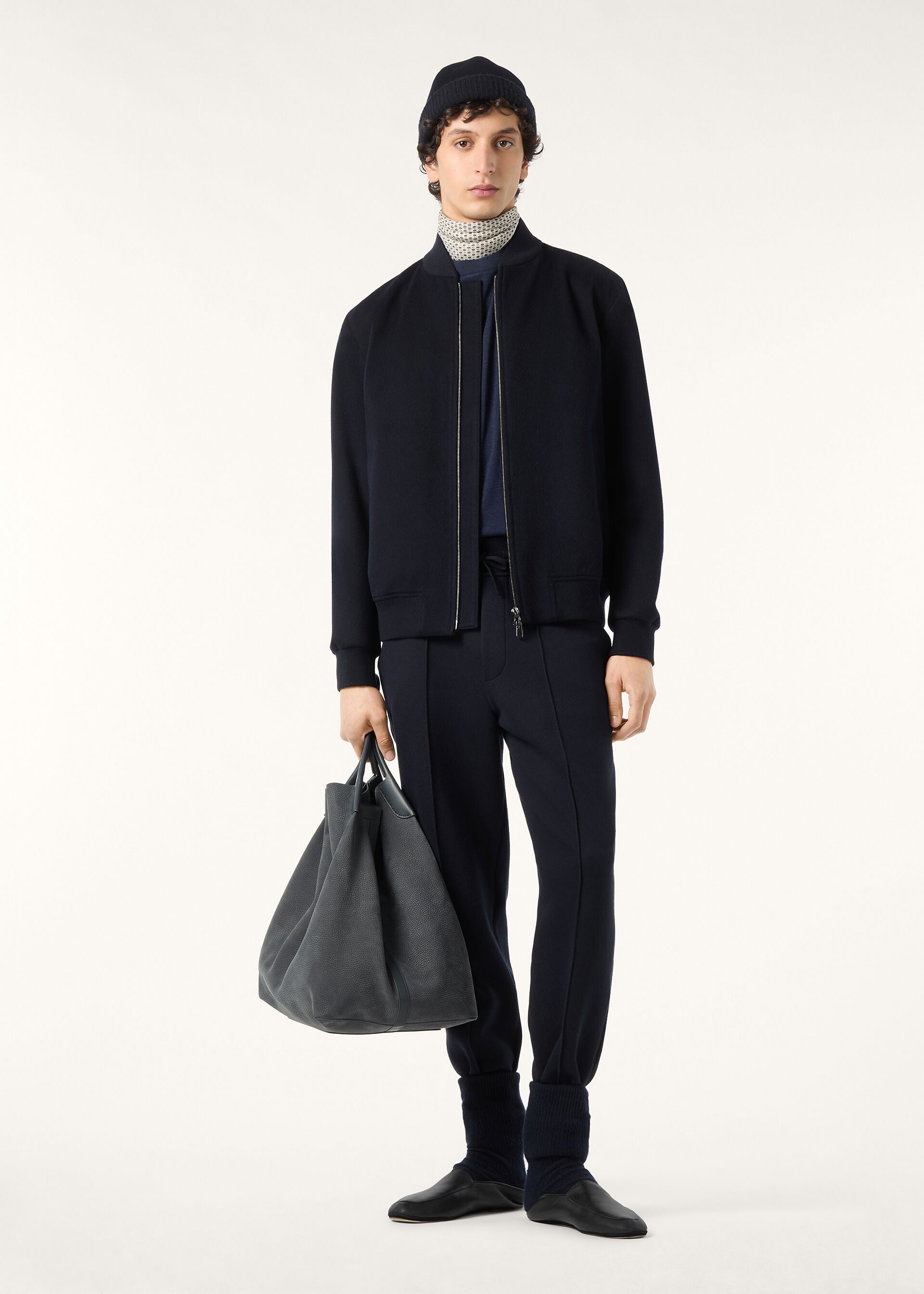 Ivy Bomber Jacket - Navy Blue