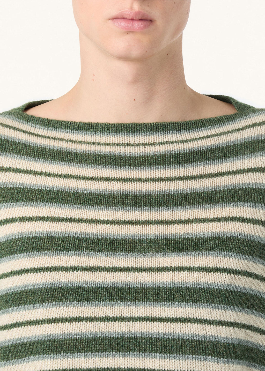 Fobello Crewneck - Green Natural Gray