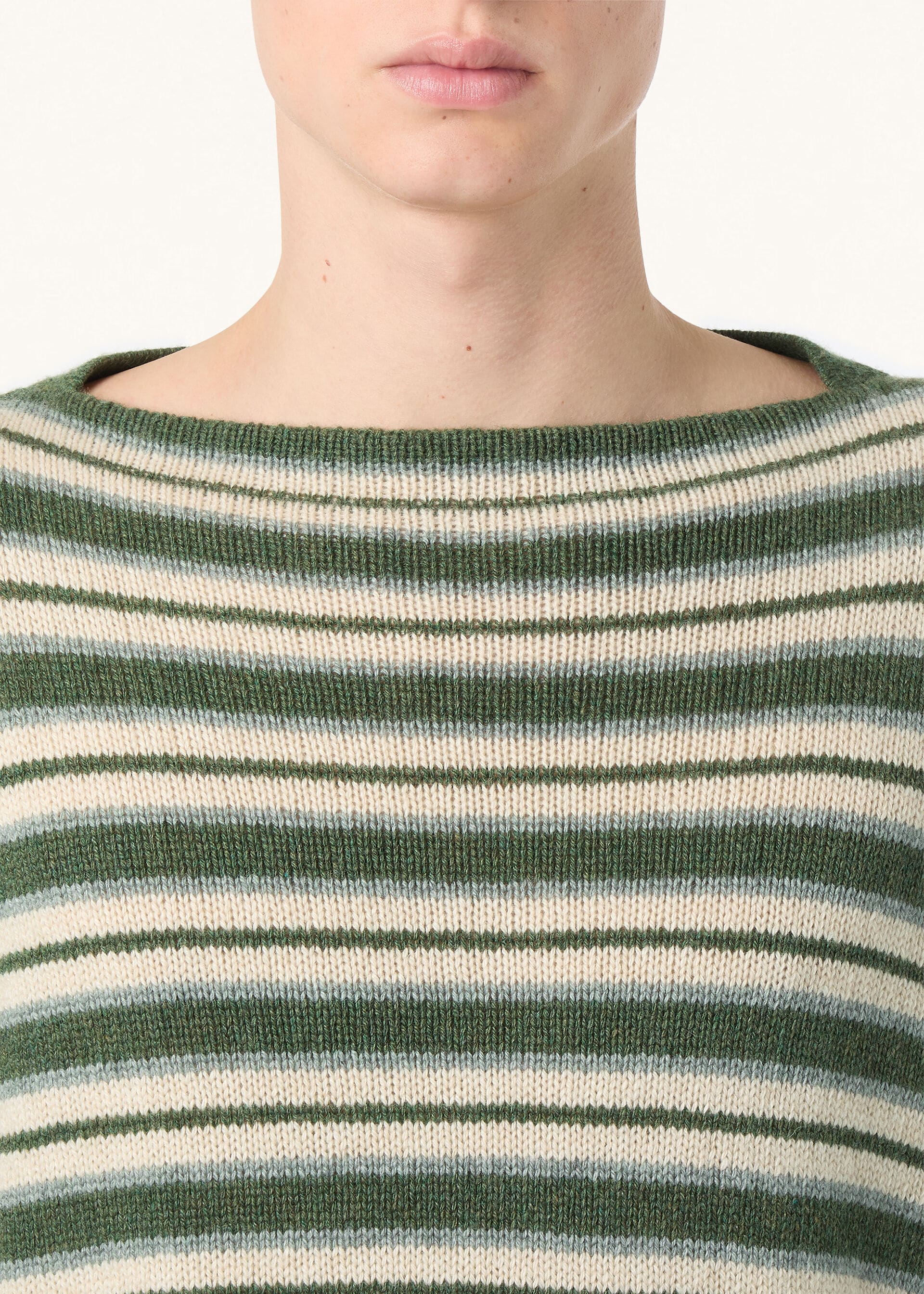 Fobello Crewneck - Green Natural Gray