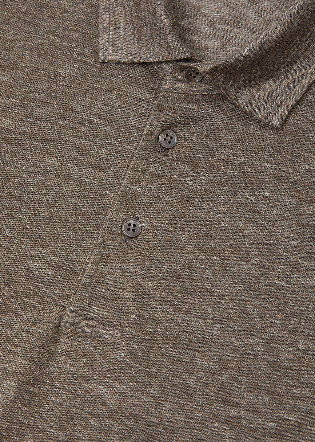 Gargano Polo Shirt - Brown Marble Melange