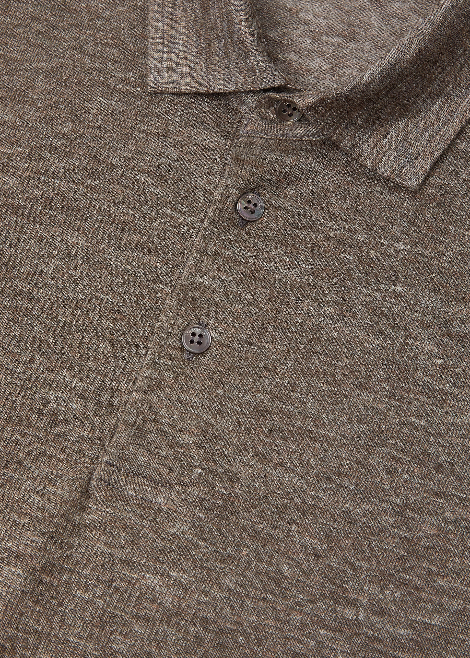 Gargano Polo Shirt - Brown Marble Melange