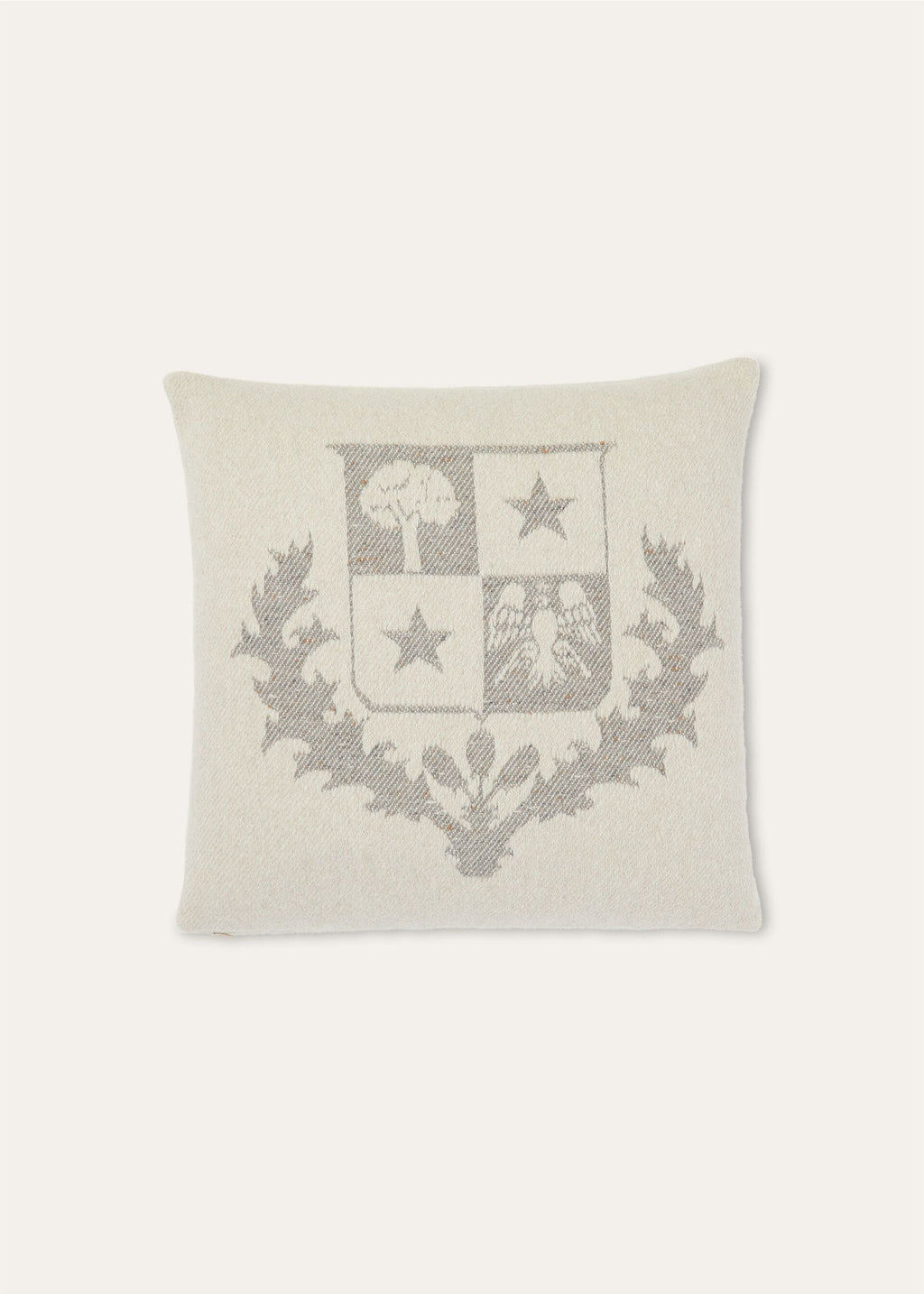 Loro Piana Donegal Cushion - Natural/Steel Tweed
