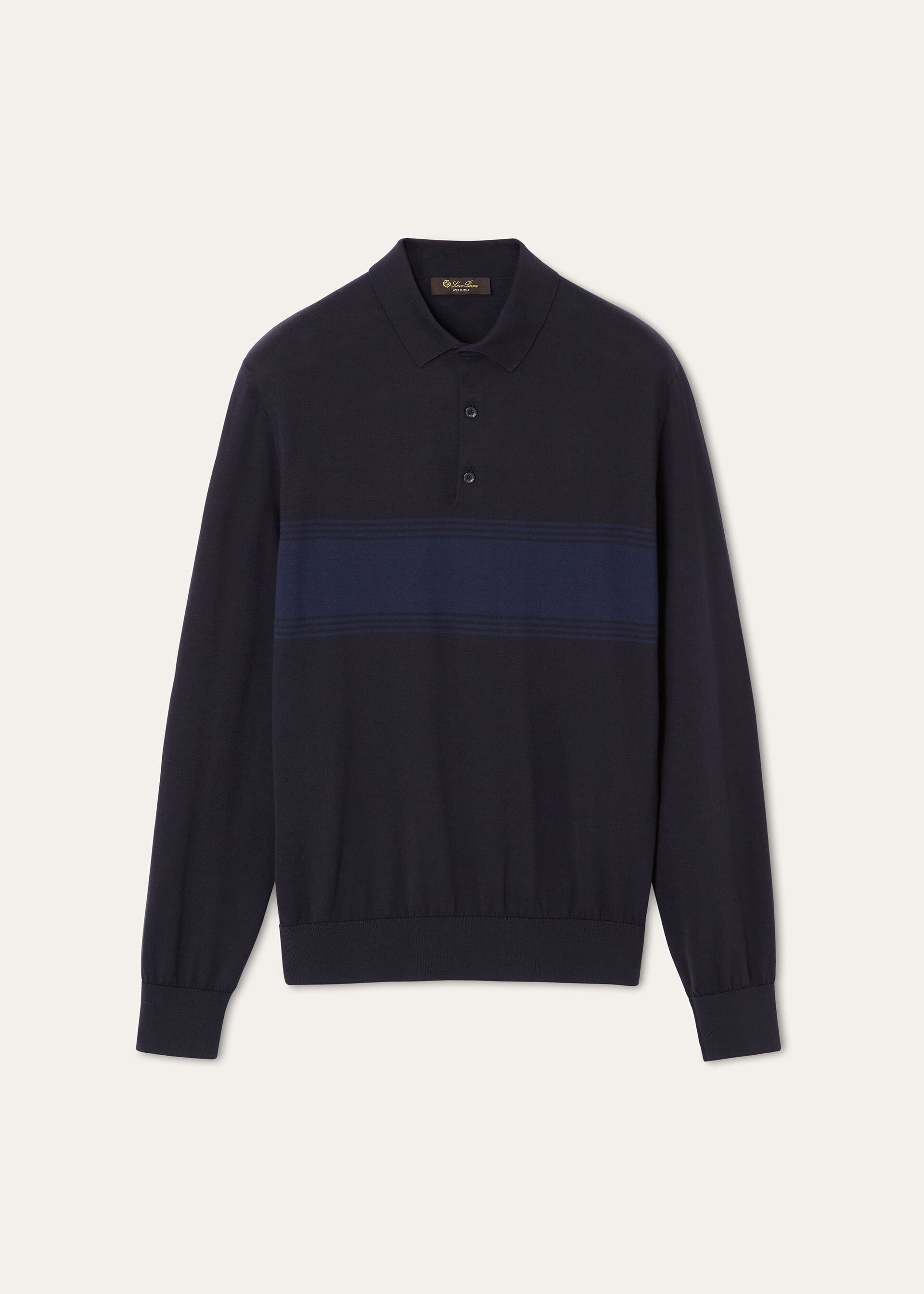 St. Andrews Polo Sweater - Blue Navy/Ocean Waves