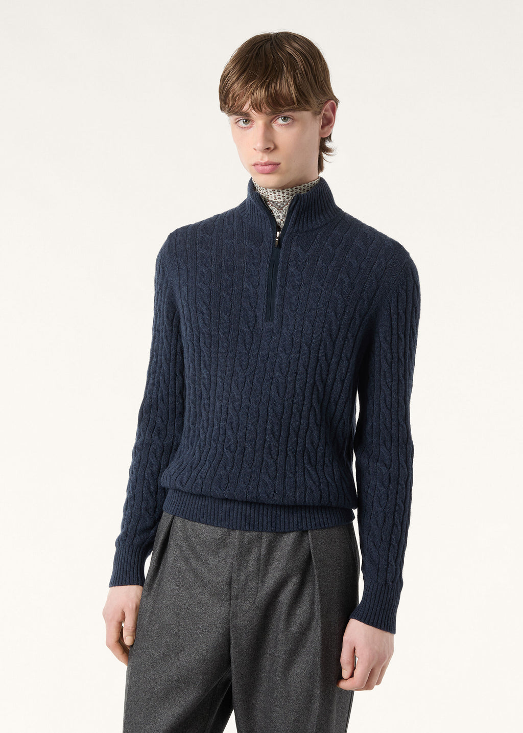 Treccia Sweater - Blue Corsaro/Dark Slate Blue