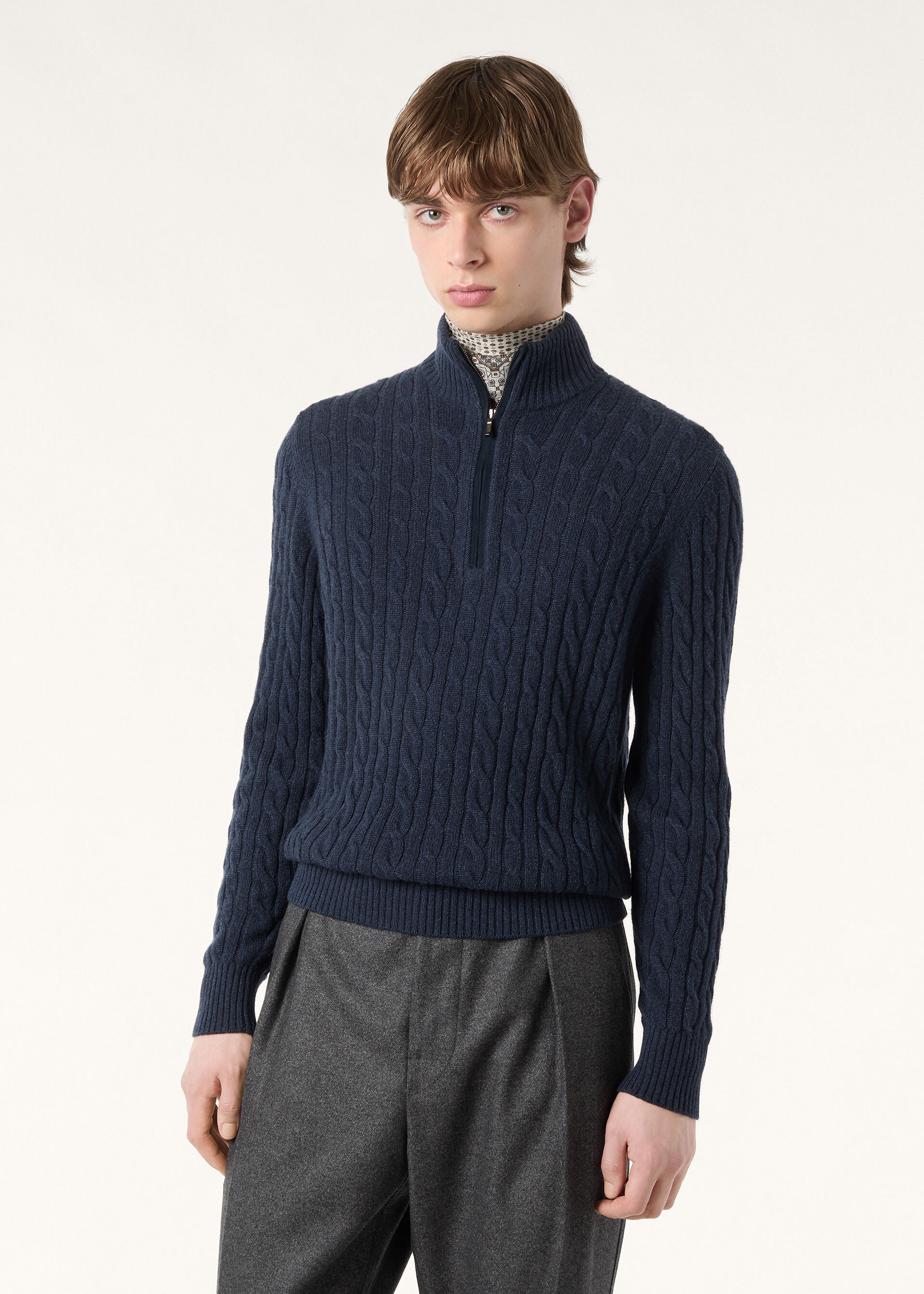 Treccia Sweater - Blue Corsaro/Dark Slate Blue