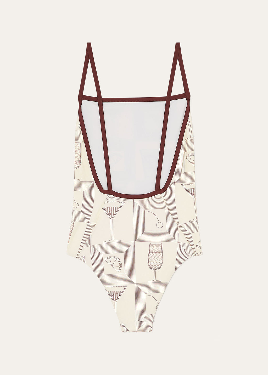 Aperitivo Swimsuit - Ivory/Plum Purple