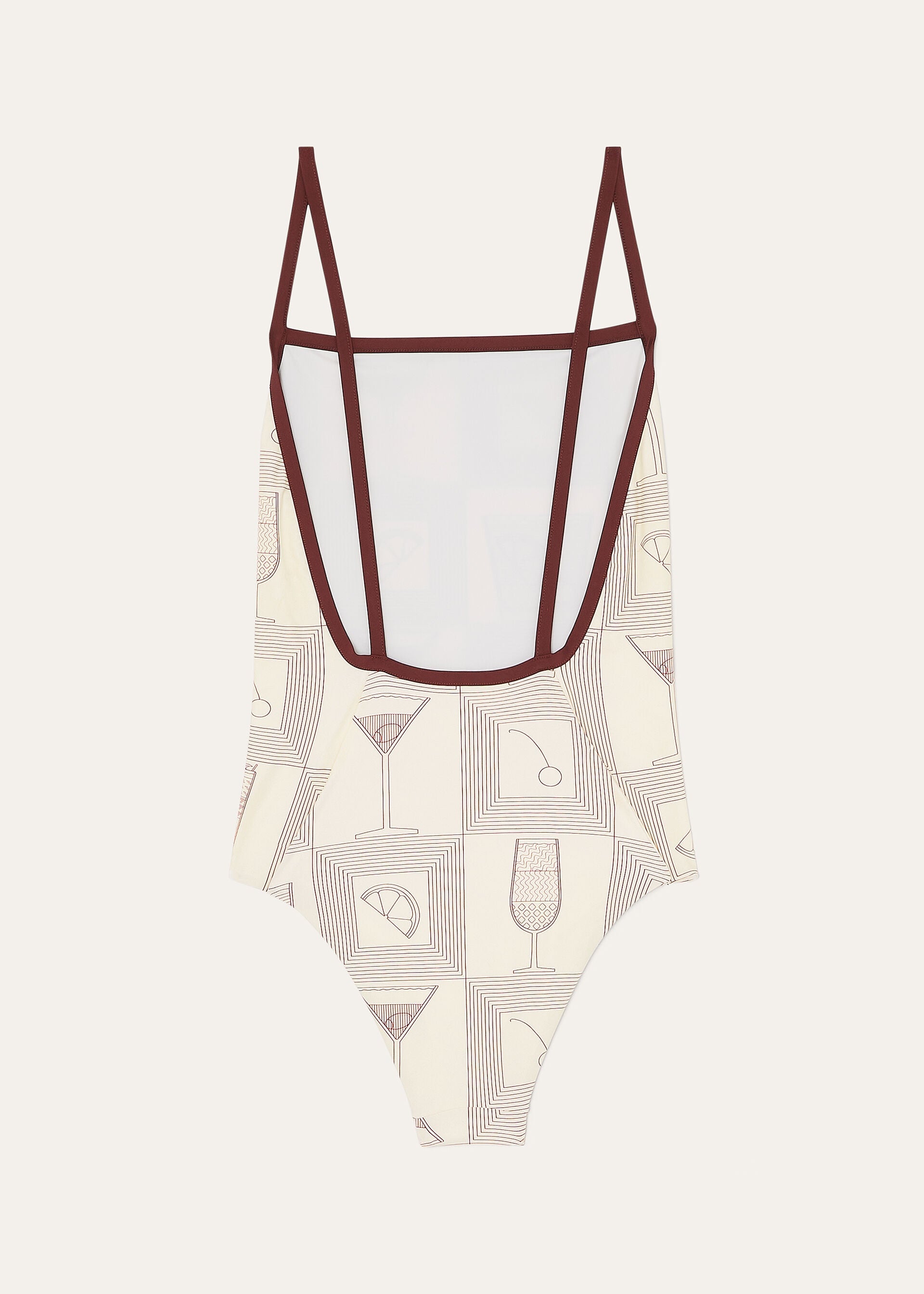 Aperitivo Swimsuit - Ivory/Plum Purple