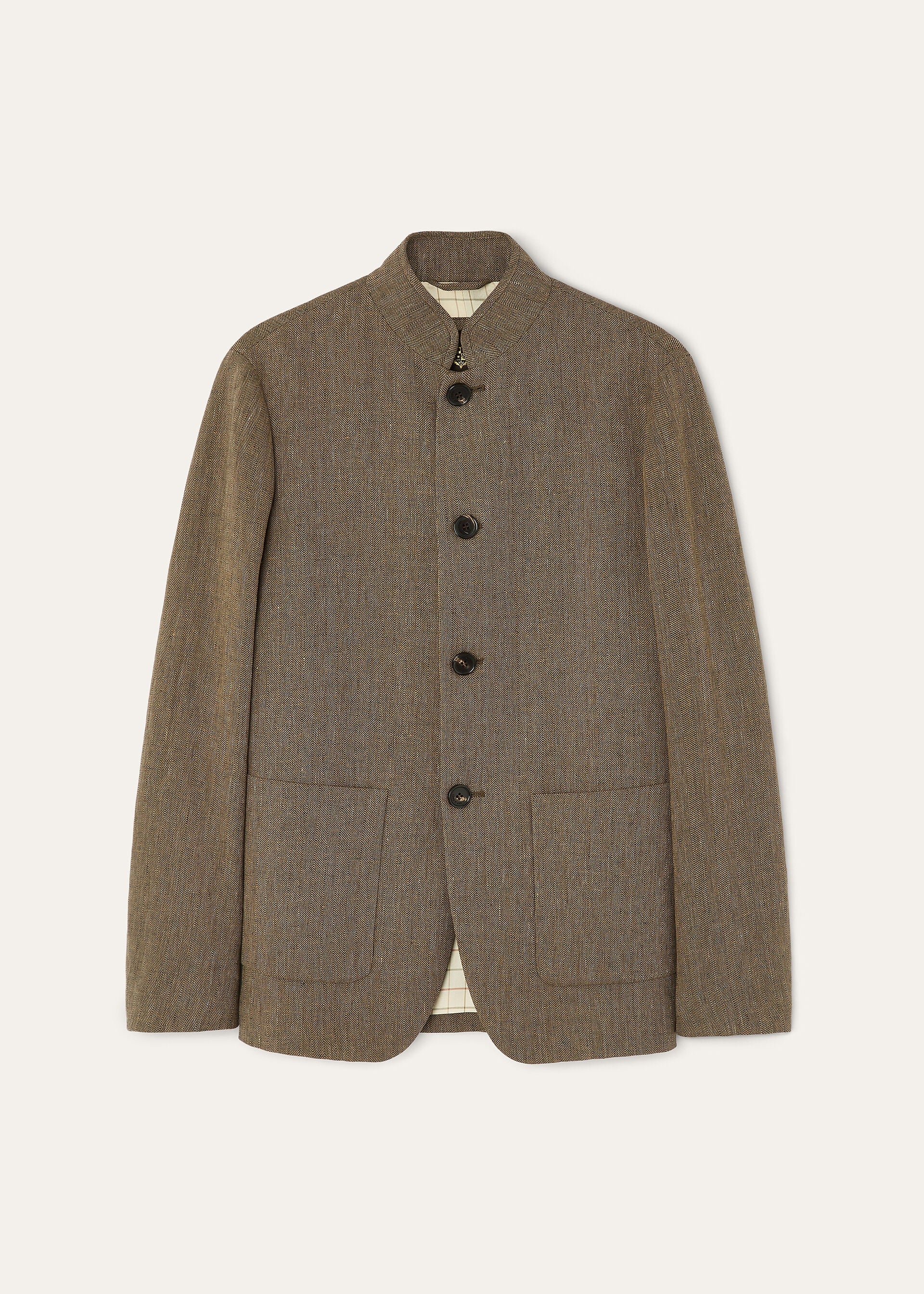Spagna Jacket - Brown Chevron