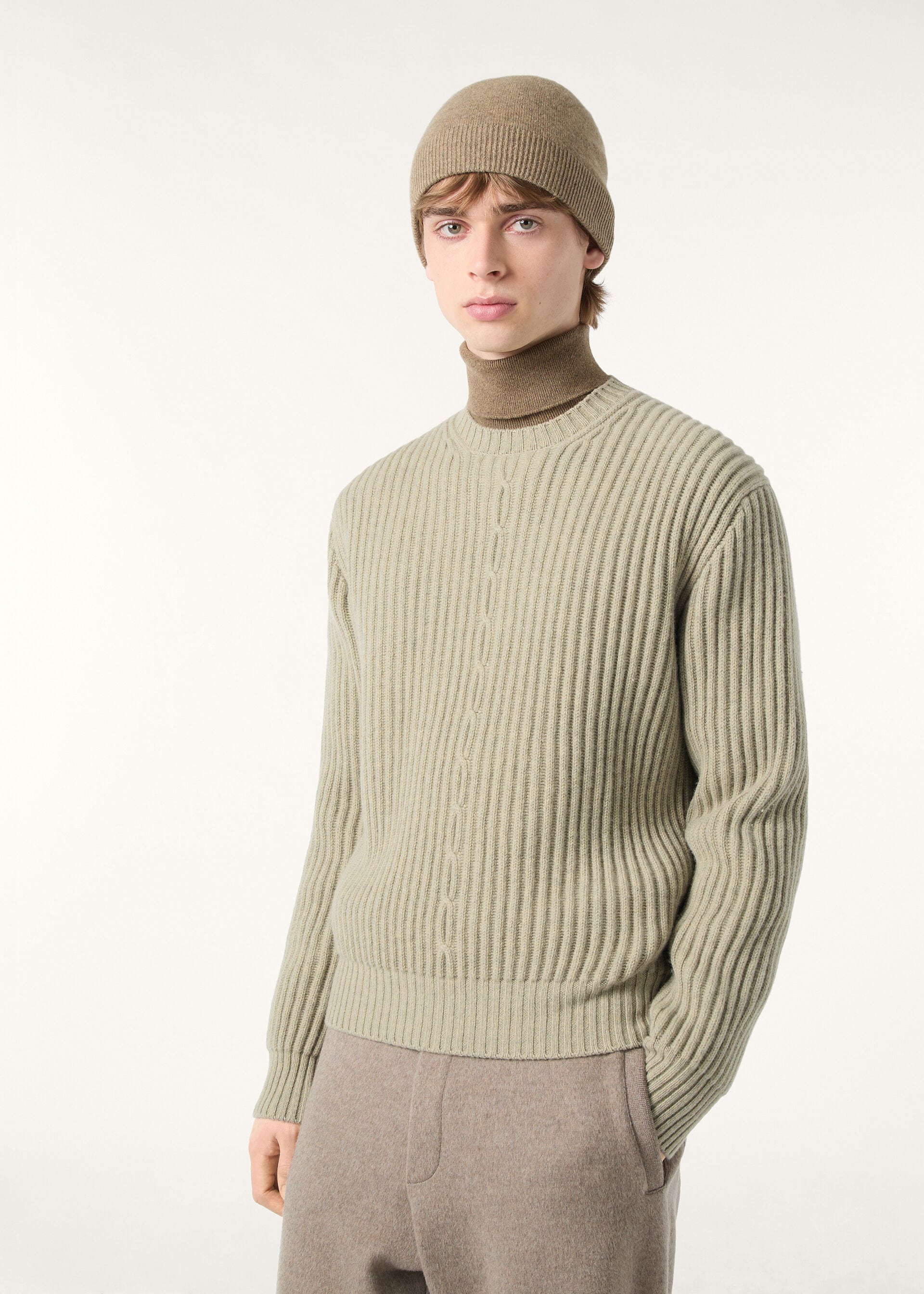 Plane Tree Crewneck - Fall Green Melange