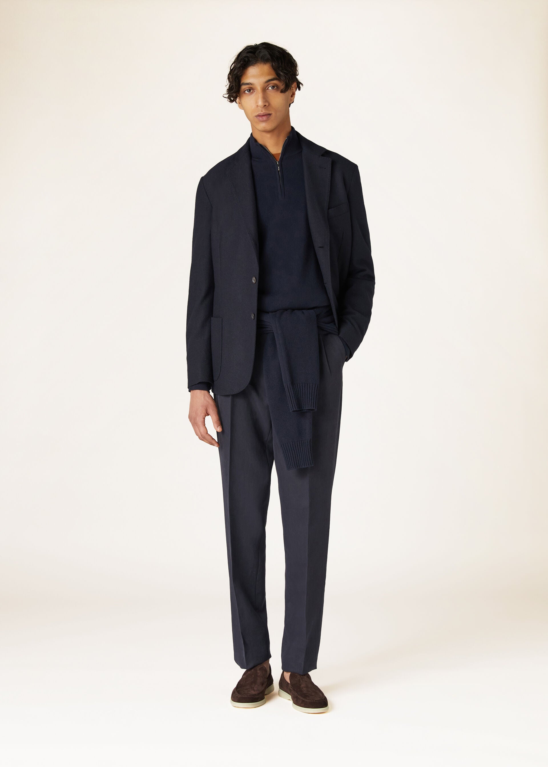 Sweater Jacket - Navy Blue
