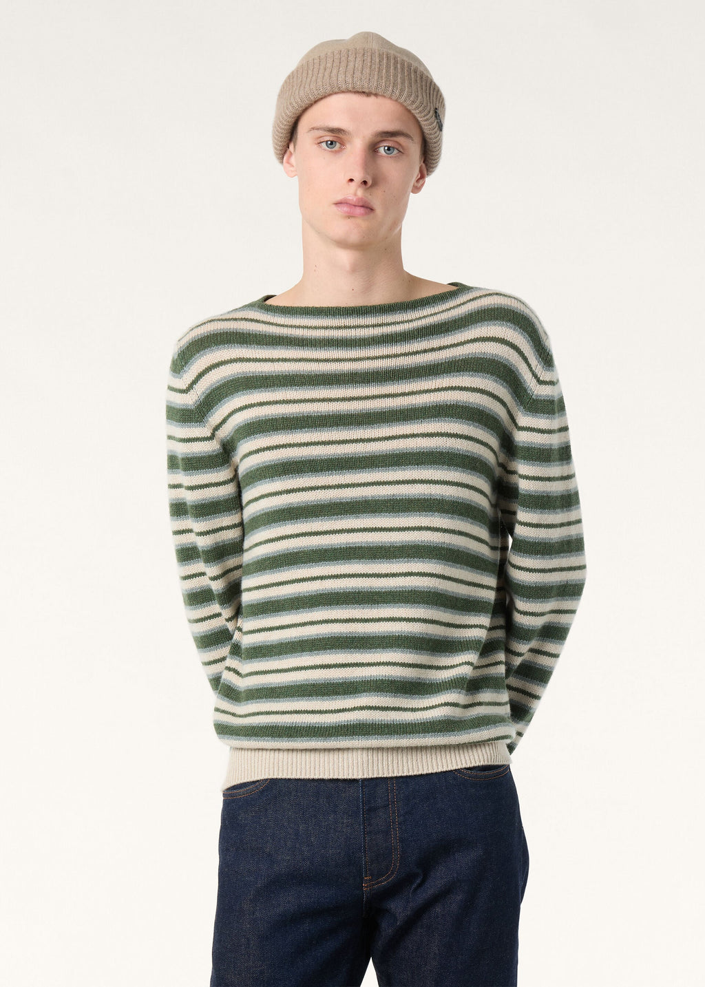 Fobello Crewneck - Green Natural Gray