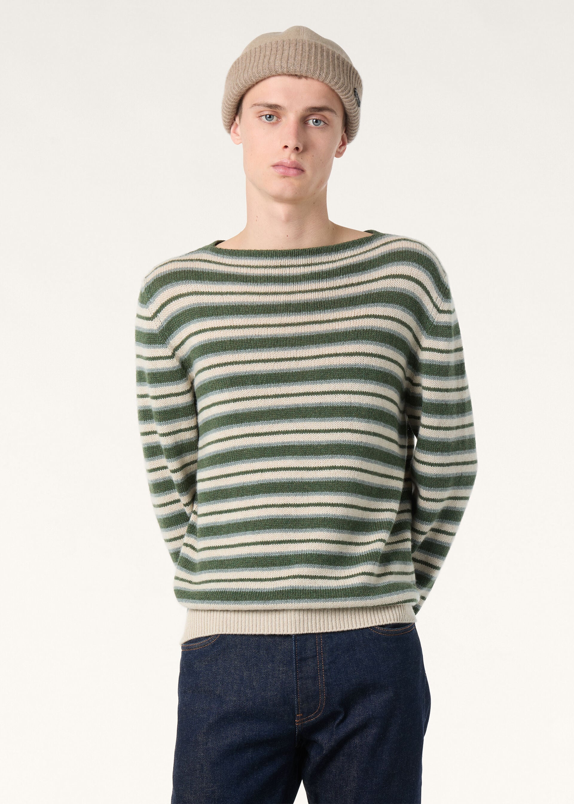 Fobello Crewneck - Green Natural Gray