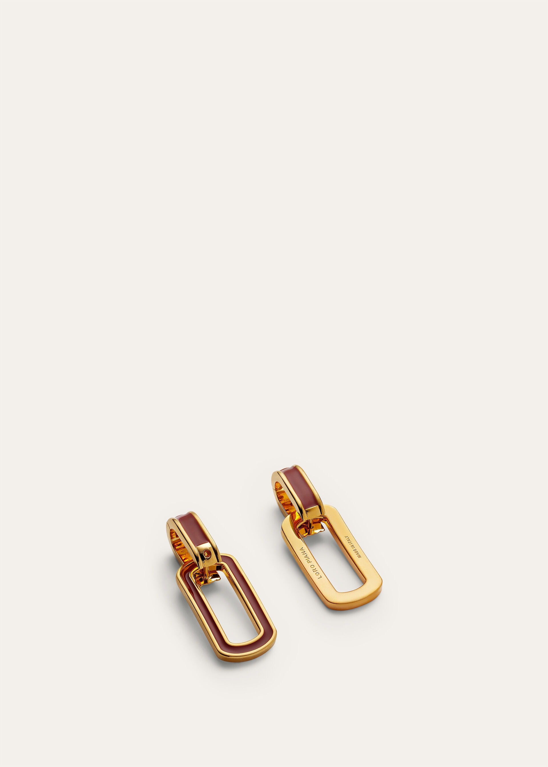 Link Chain Earrings - Sun Gold/Deep Kummel