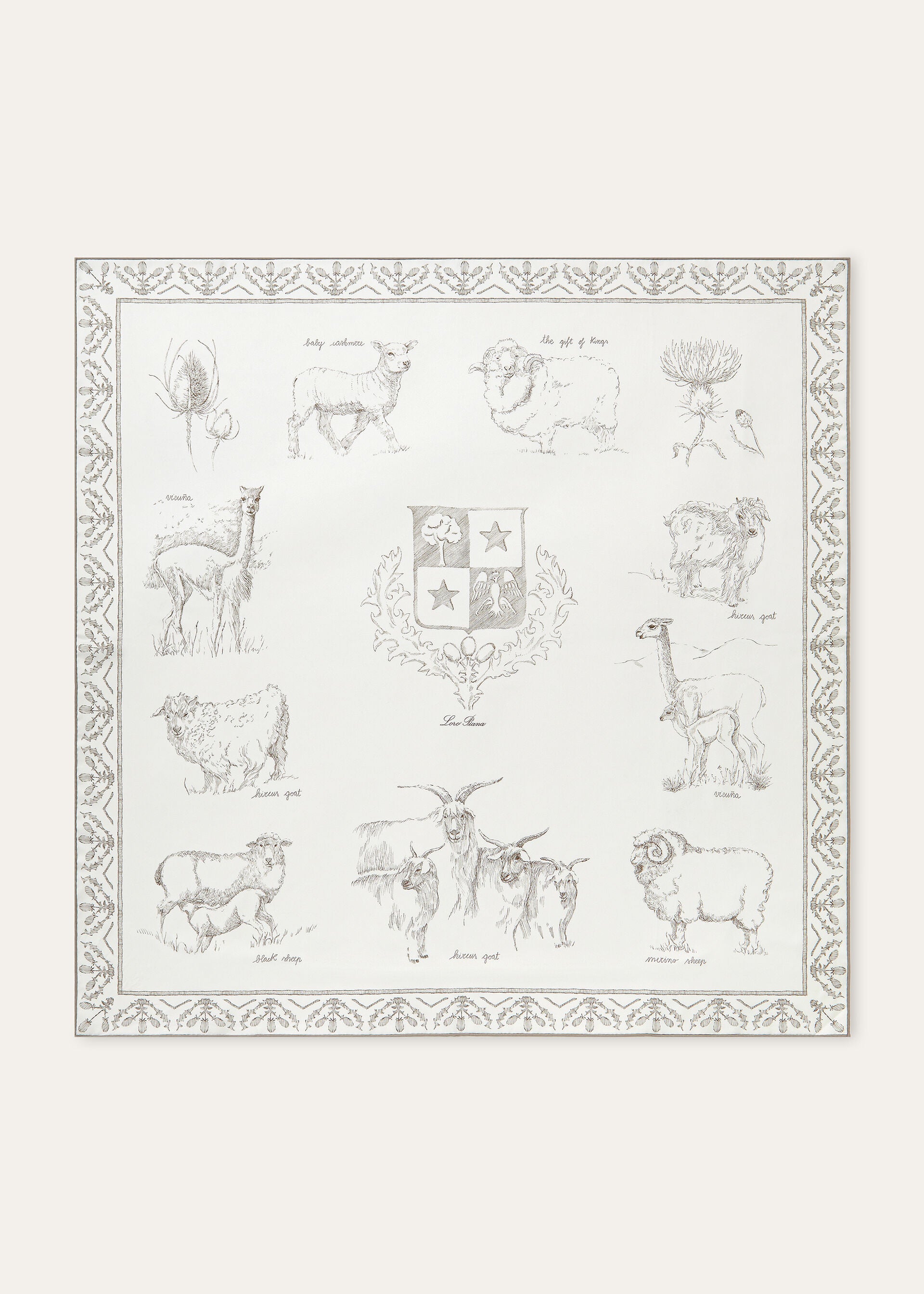 Le Origini delle Eccellenze Carré  90x90 - White/Graphite