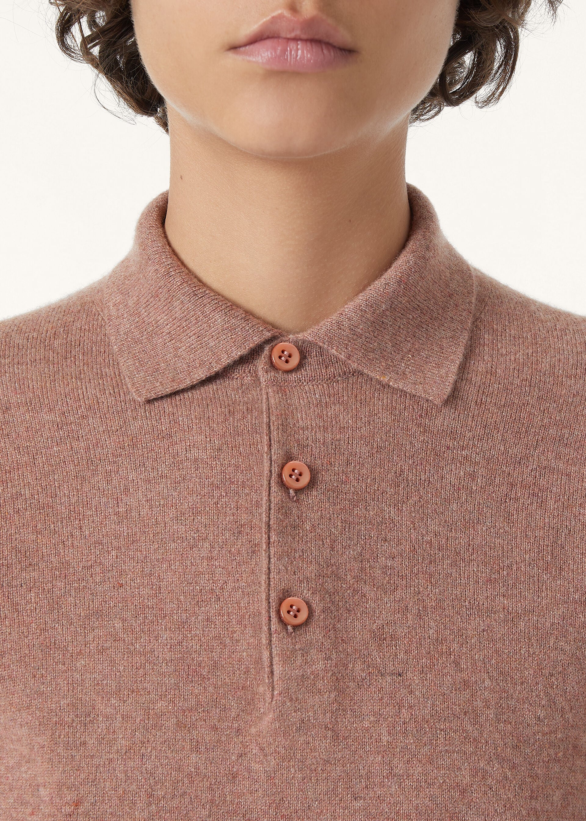 Loro Polo Shirt - Red Sand Melange