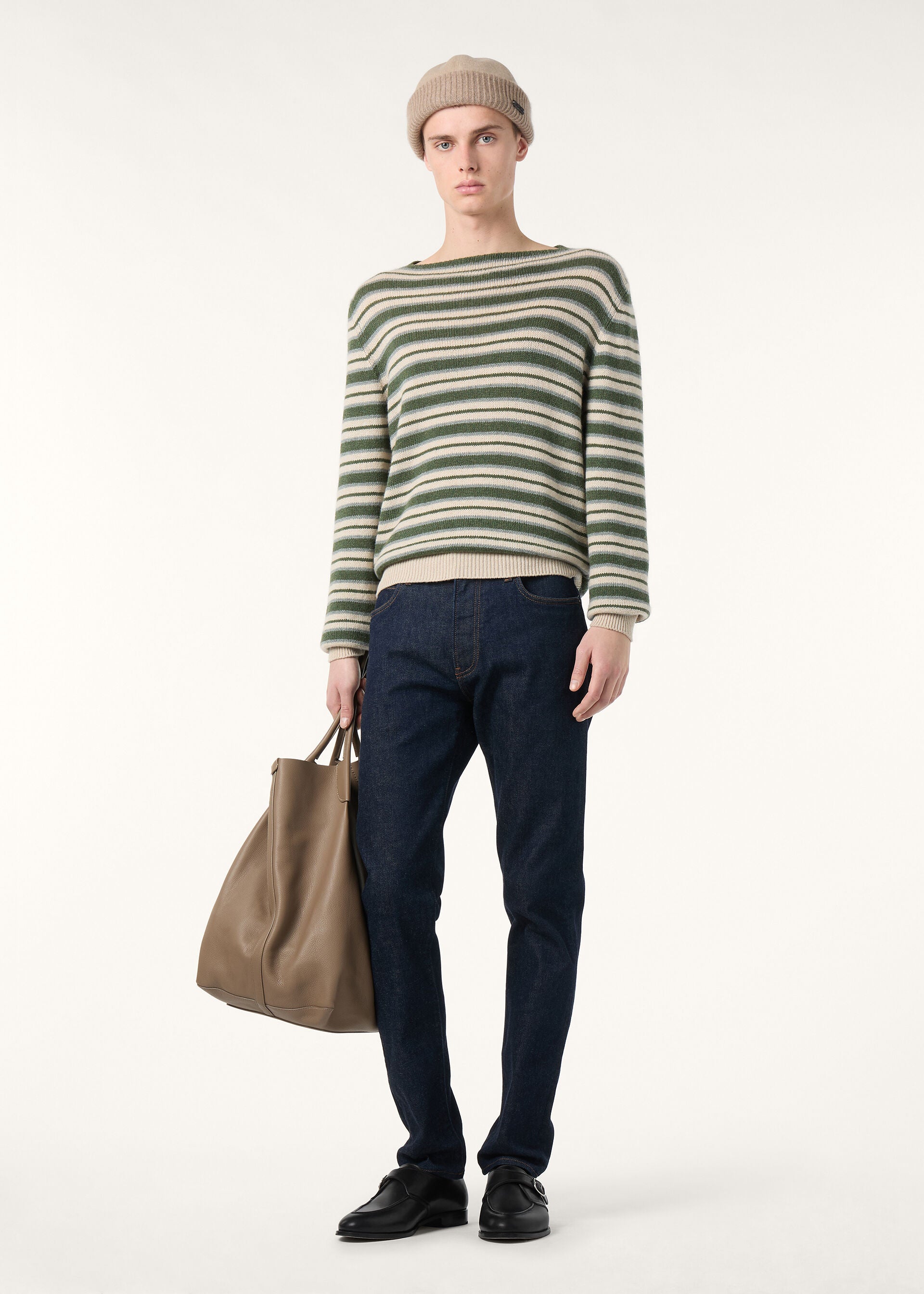 Fobello Crewneck - Green Natural Gray