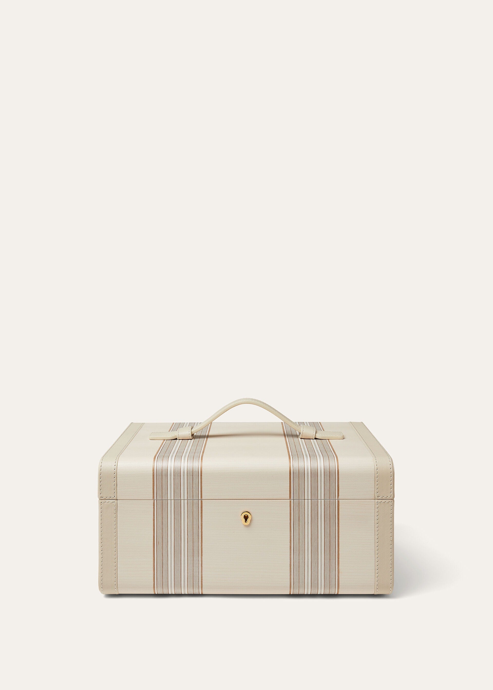 Large Loro Piana Intarsia Jewelry Box - Light Cedar/White Snow