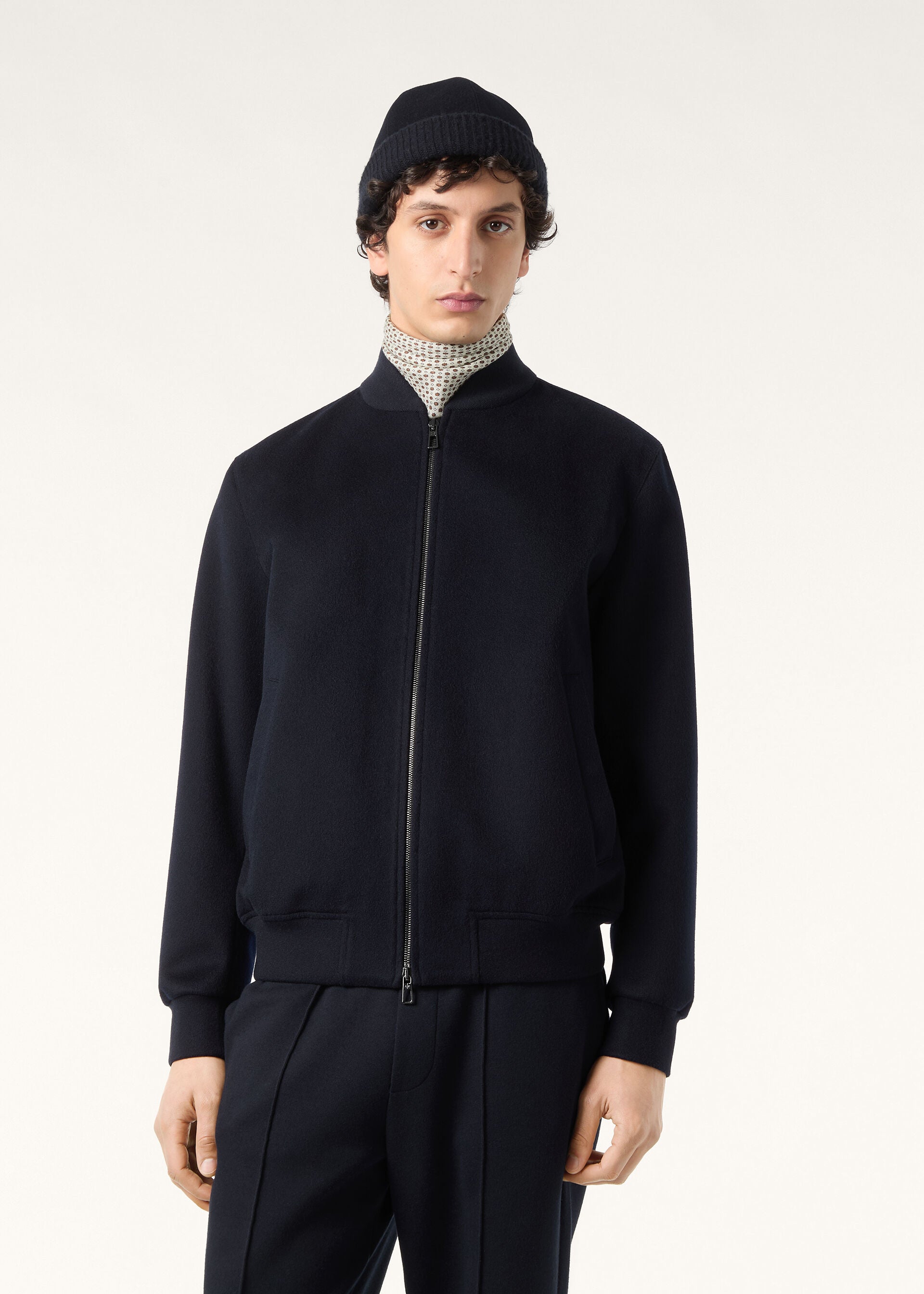 Ivy Bomber Jacket - Navy Blue