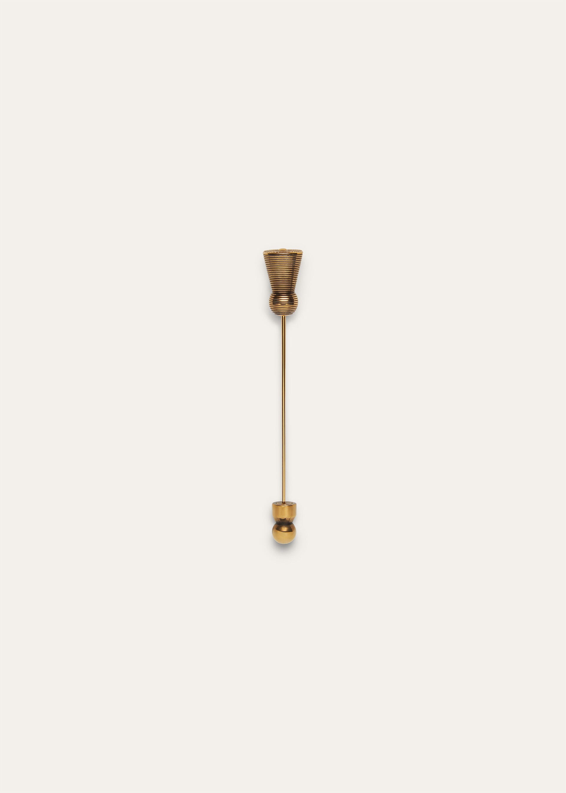 Guilloché Brooch - Antique Gold