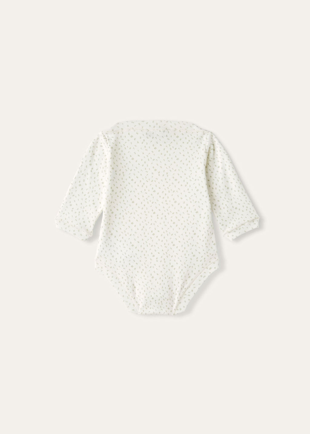 Baby Little Numbers Bodysuit - Fancy White/Sagerbrush Leaves