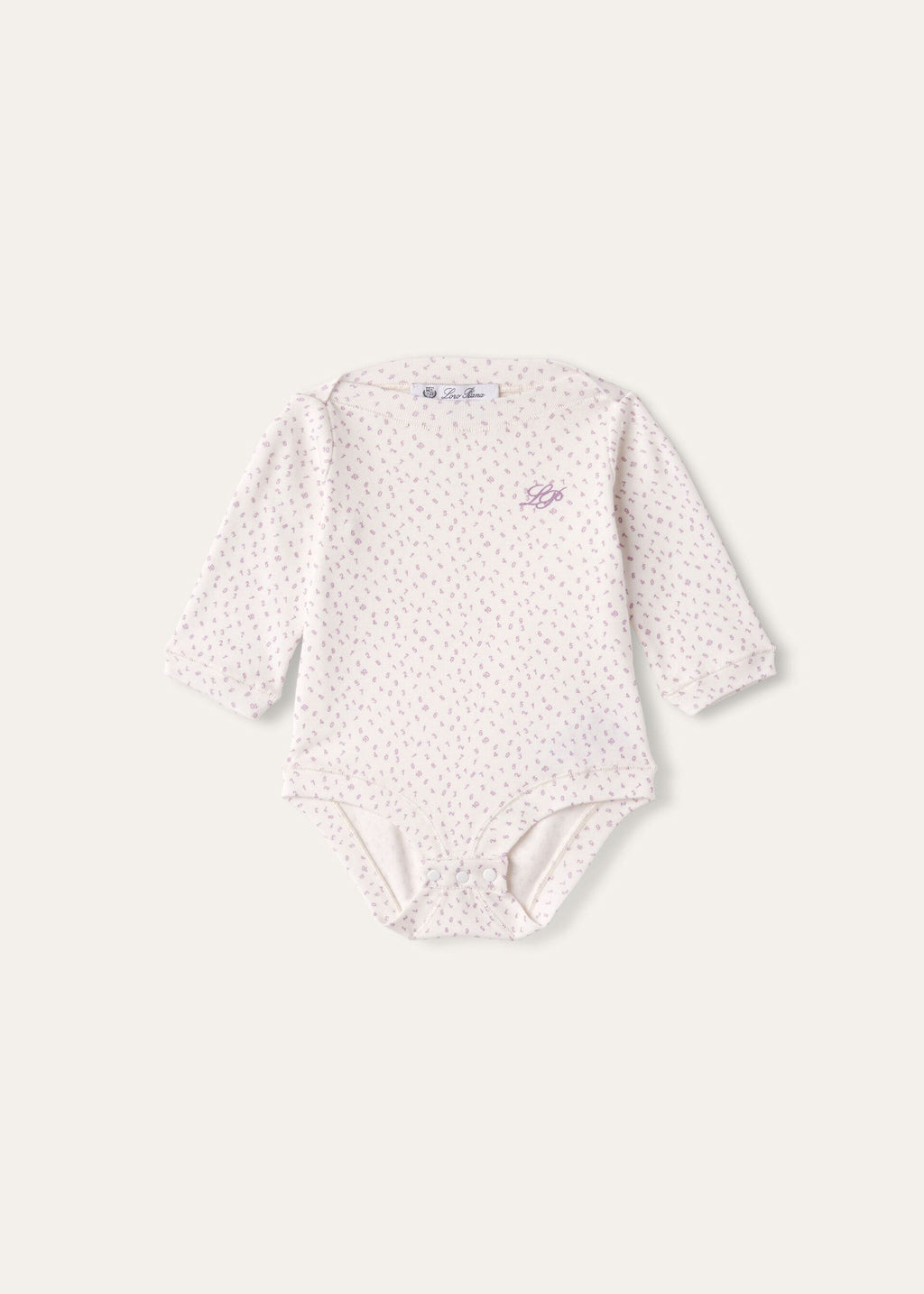 Baby Little Numbers Bodysuit - Fancy White/Light Wisteria