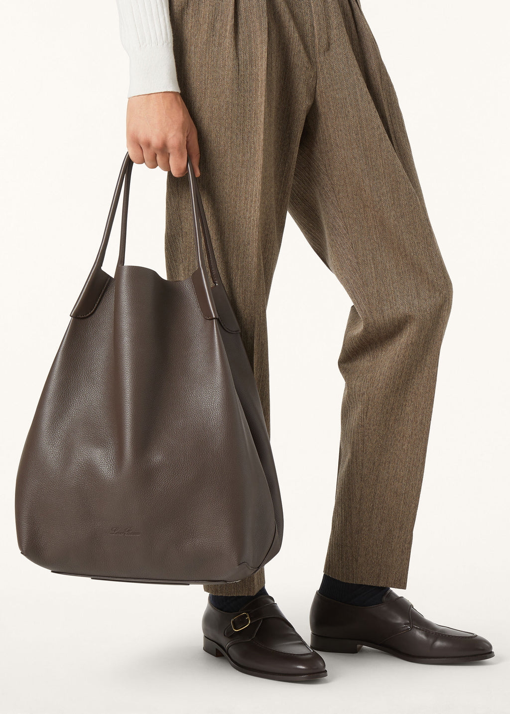 Extra Large Bale Hobo bag - Dark Chocolate Licorice/Onyx
