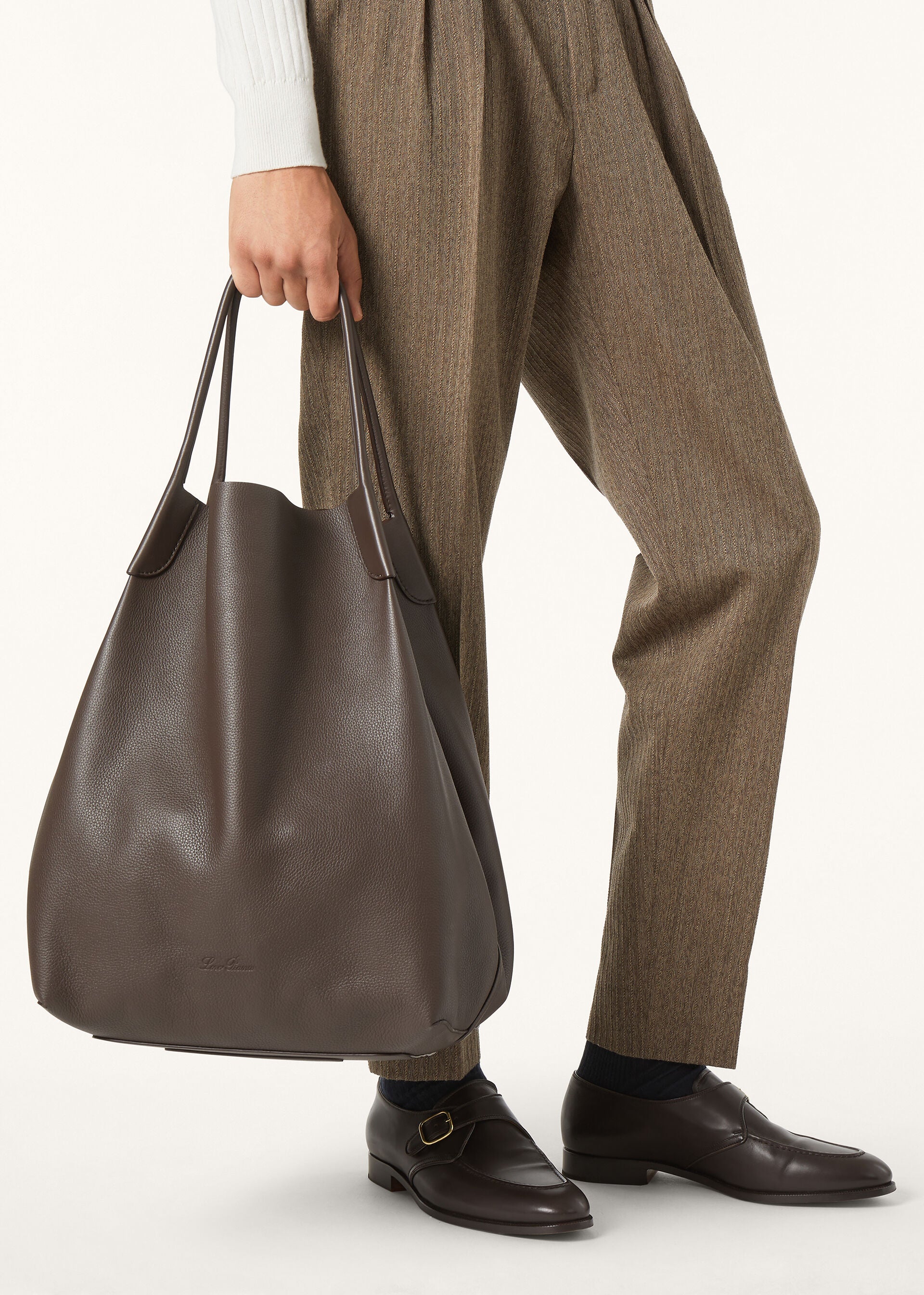 Extra Large Bale Hobo bag - Dark Chocolate Licorice/Onyx