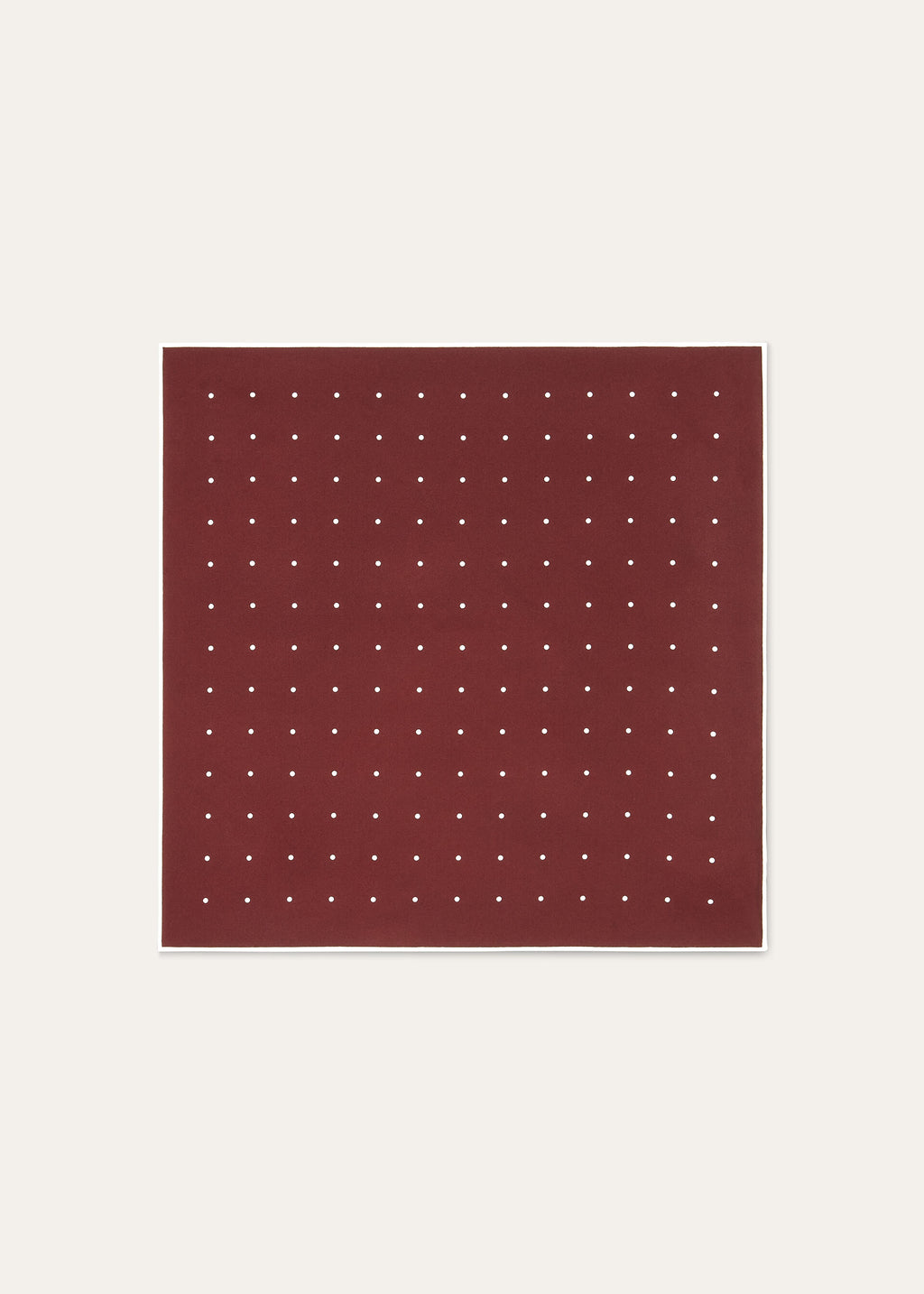 Loro Piana Pois Foulard 41x41 - Deep Bordeaux/White