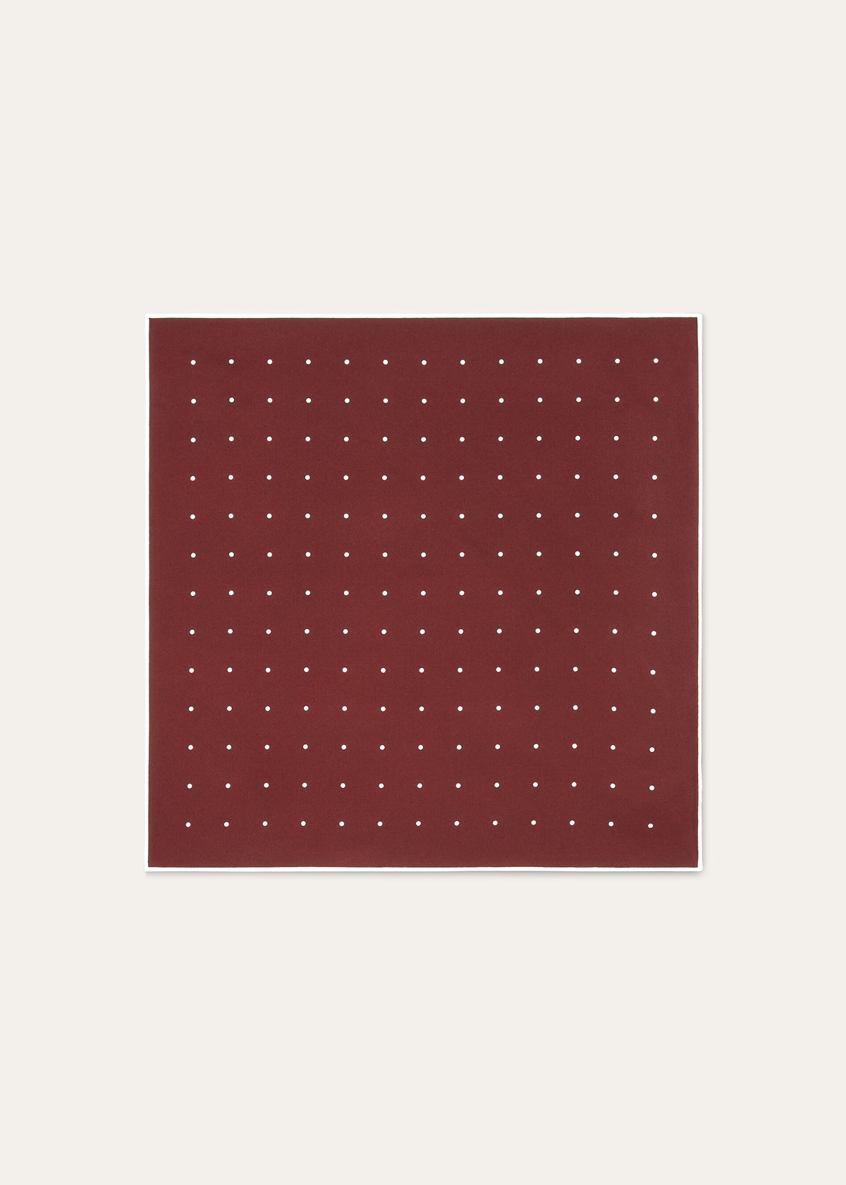 Loro Piana Pois Foulard 41x41 - Deep Bordeaux/White