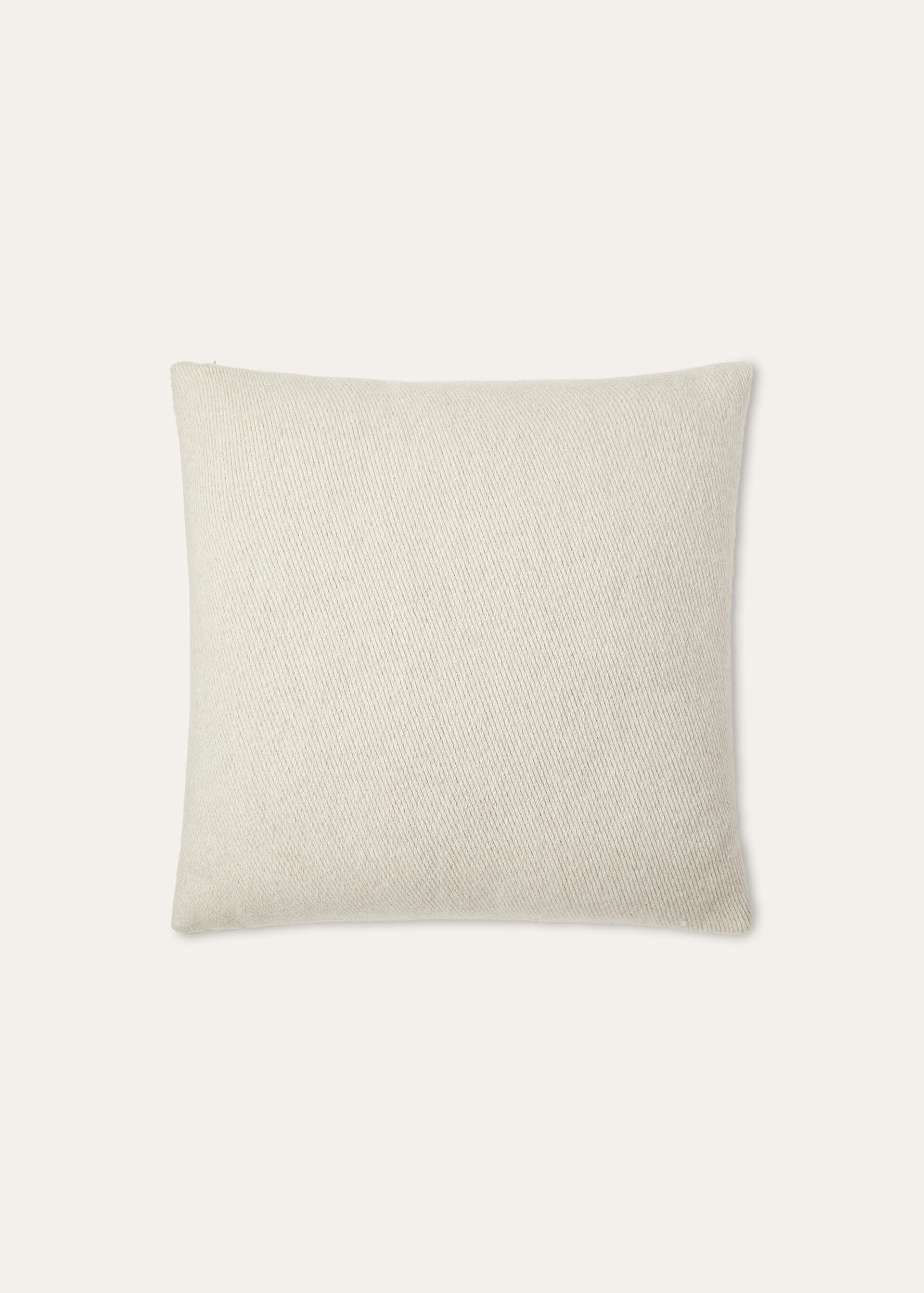 Loro Piana Donegal Cushion - Natural/Steel Tweed