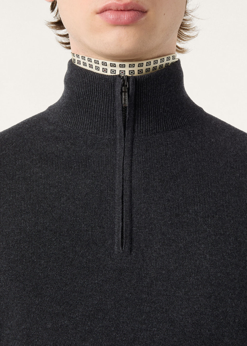 Classic Half-Zip - Black/Gray Melange
