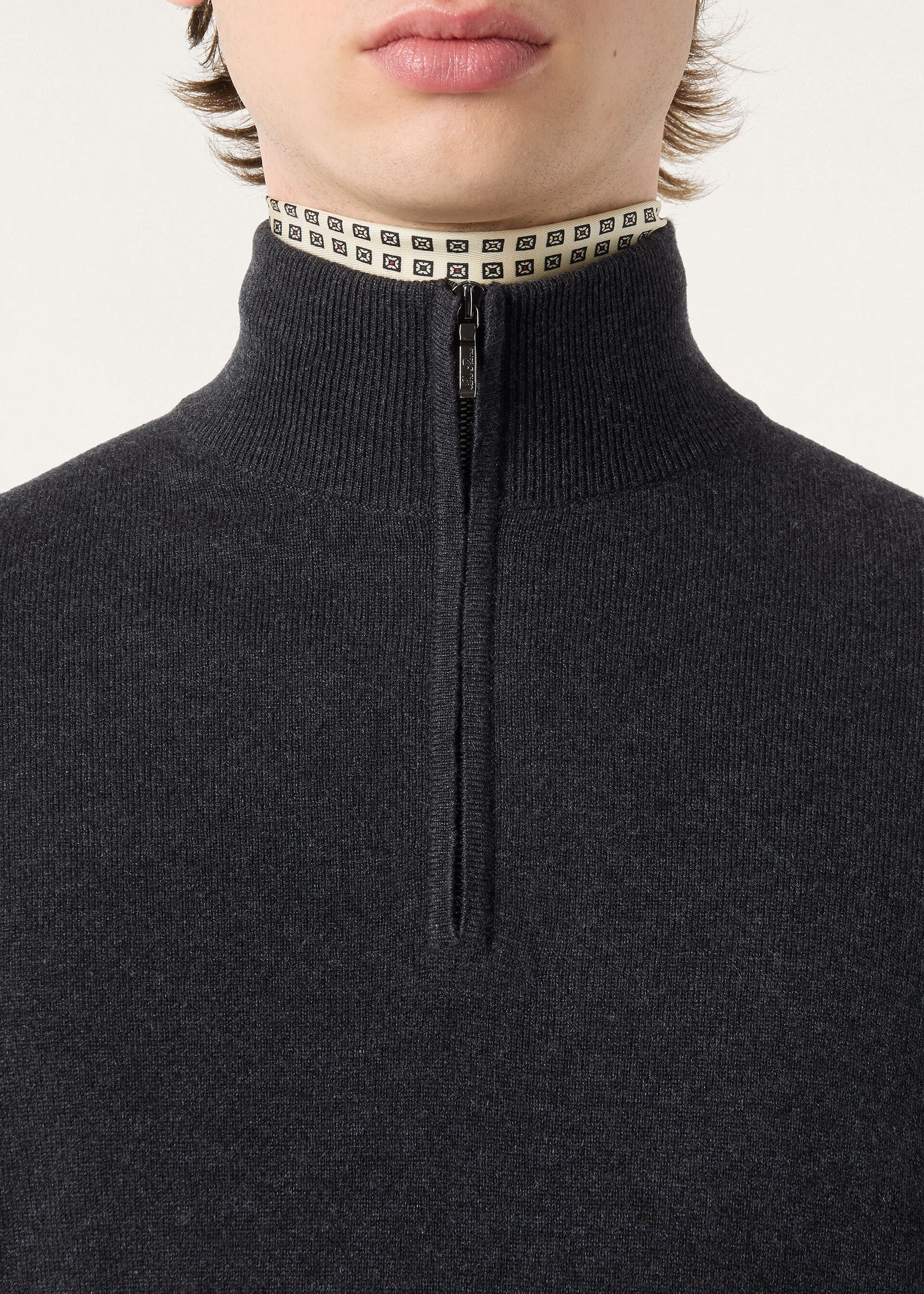 Classic Half-Zip - Black/Gray Melange