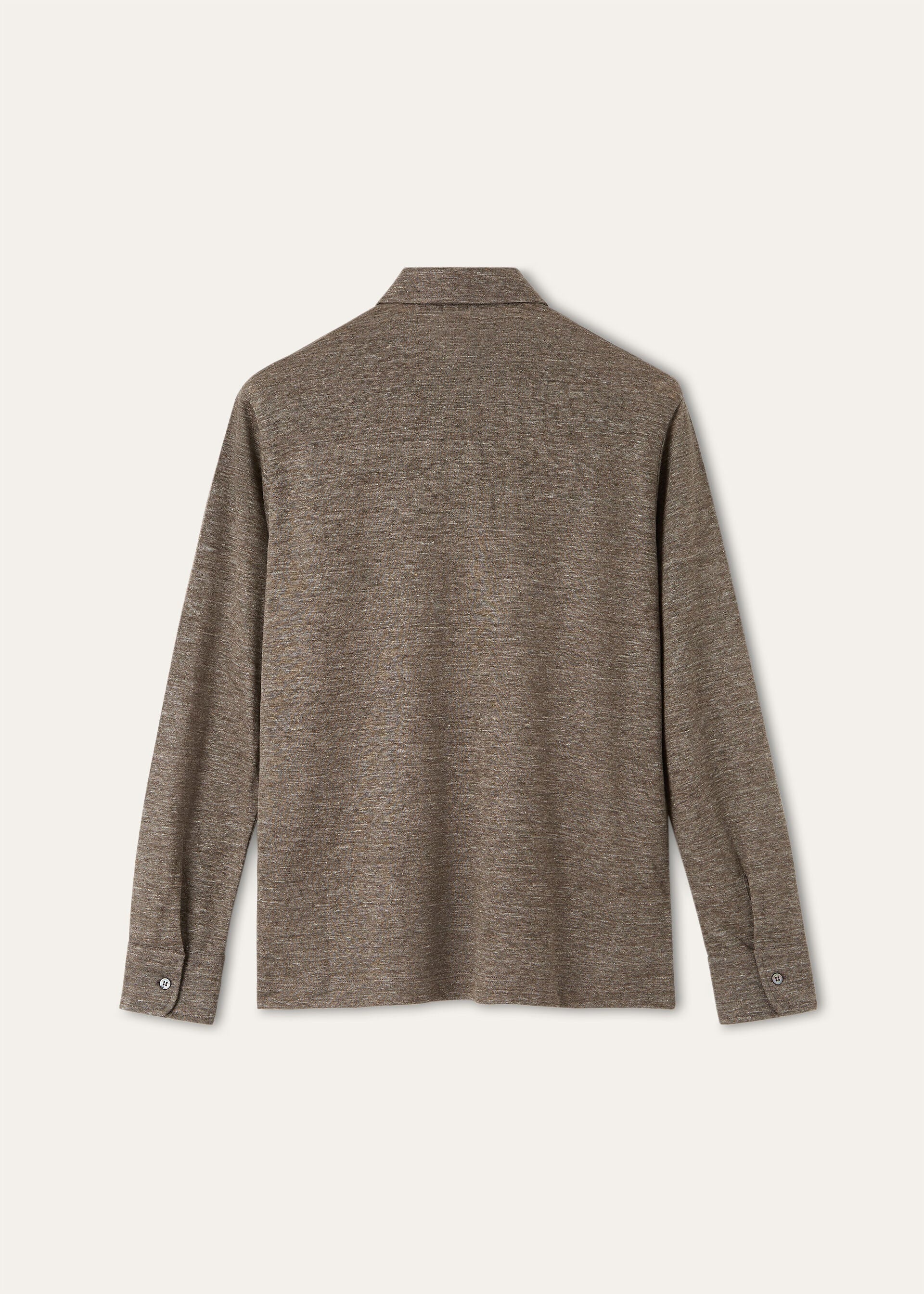 Gargano Polo Shirt - Brown Marble Melange