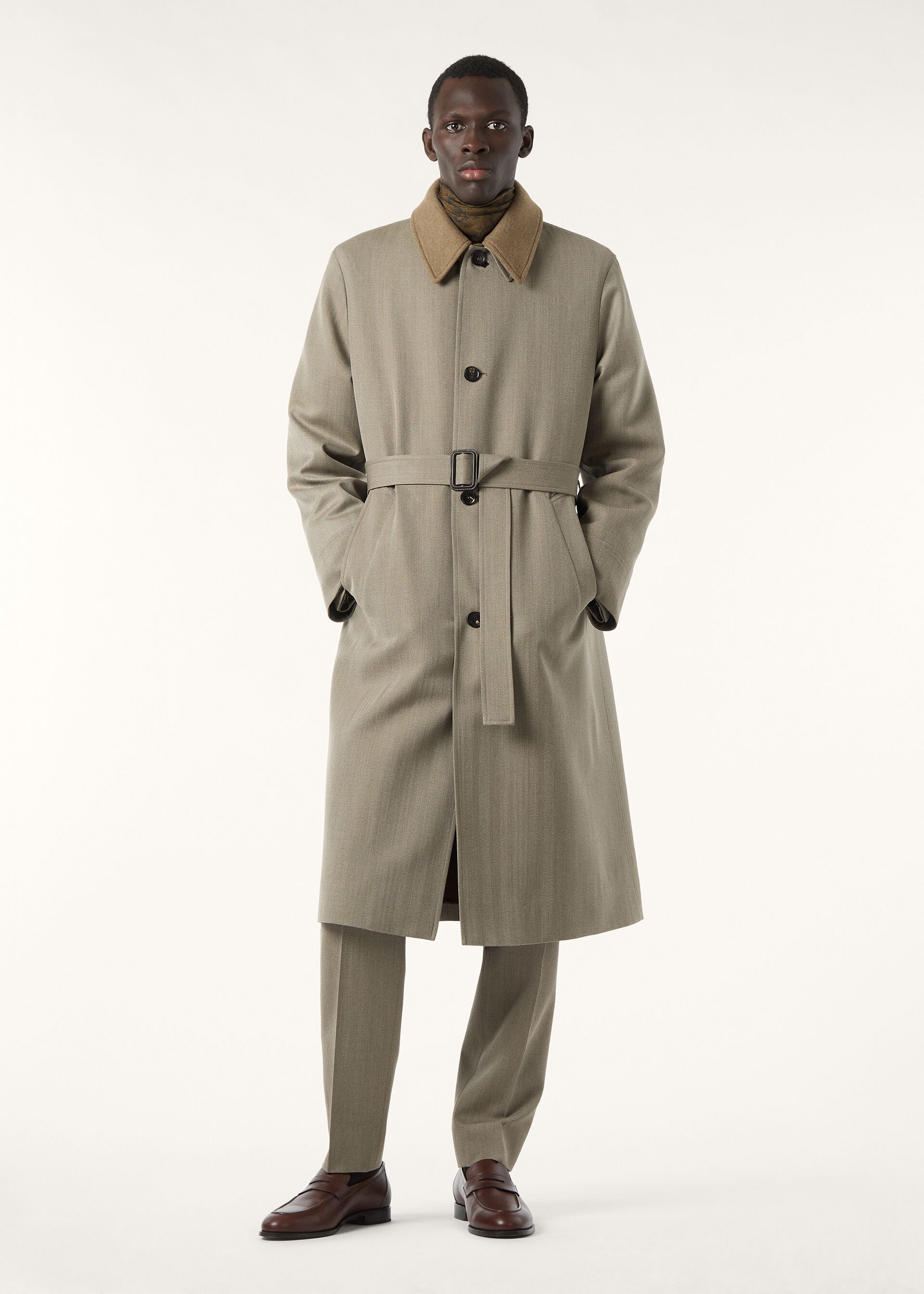 Winston Coat - Green Chevron
