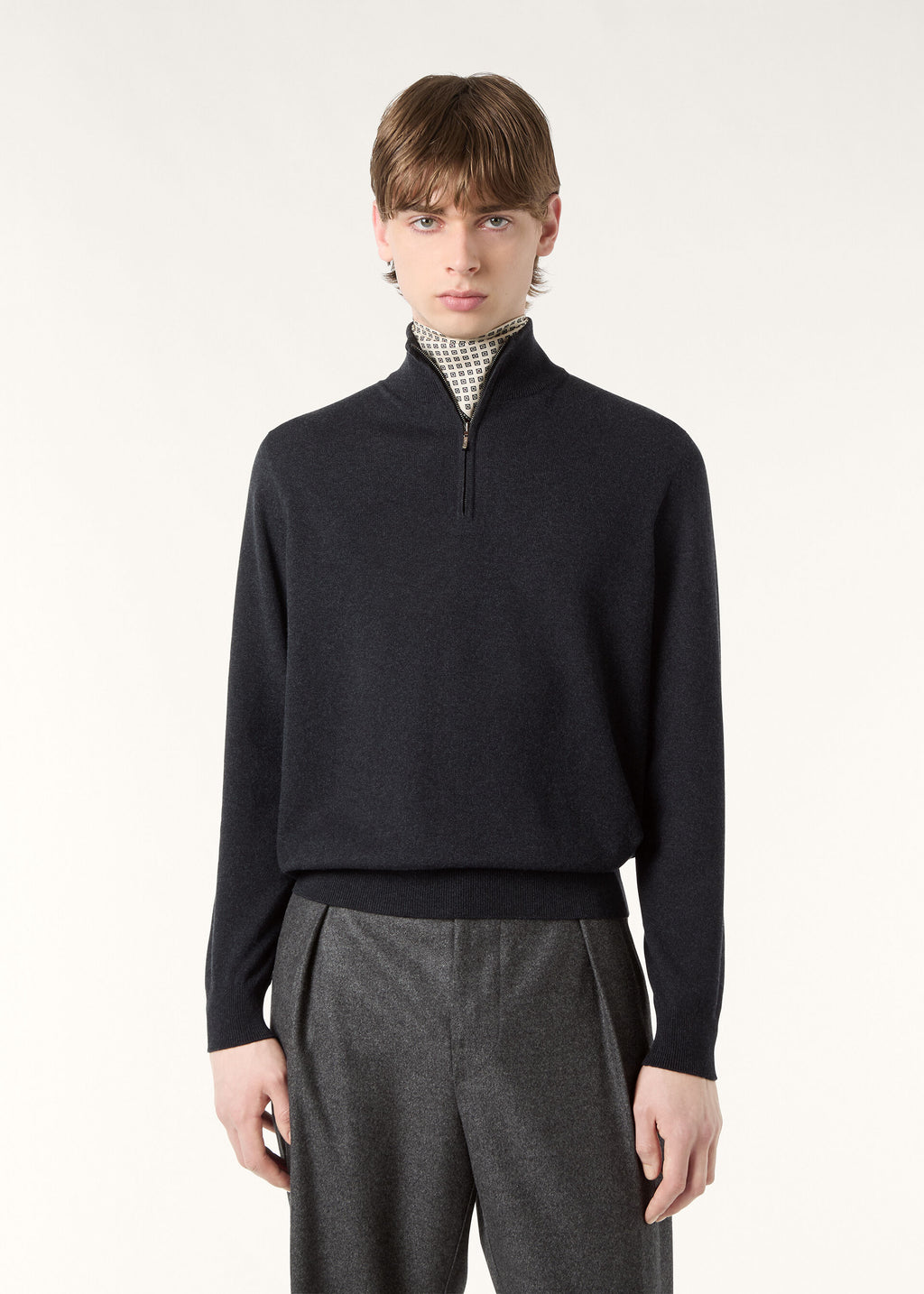 Classic Half-Zip - Black/Gray Melange