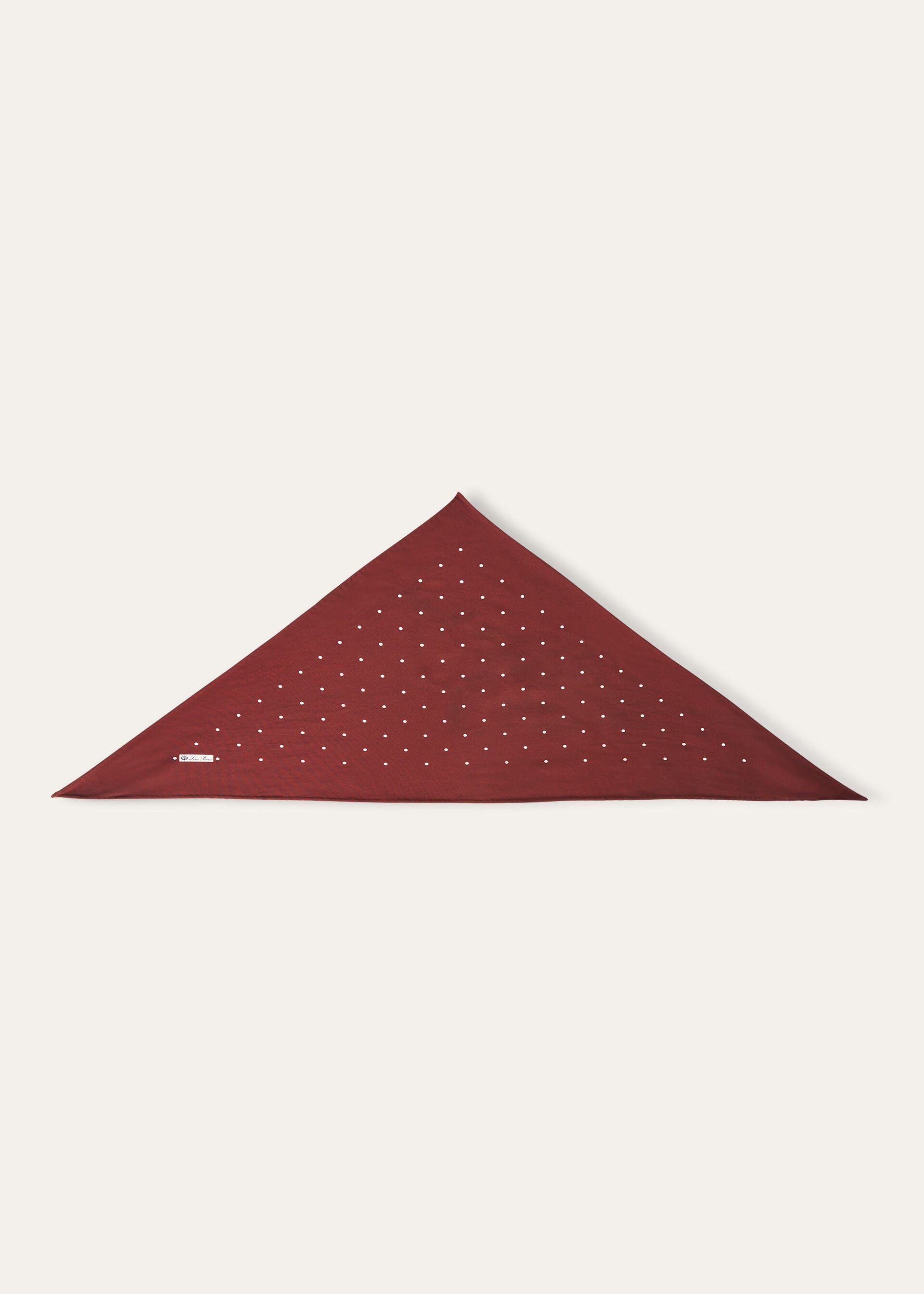 Triangle Scarf 90x60 - Deep Bordeaux/White