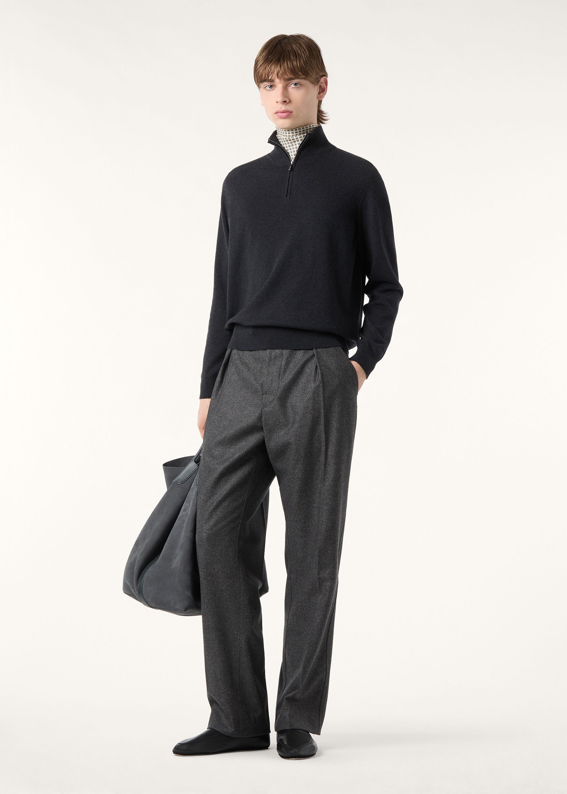 Classic Half-Zip - Black/Gray Melange