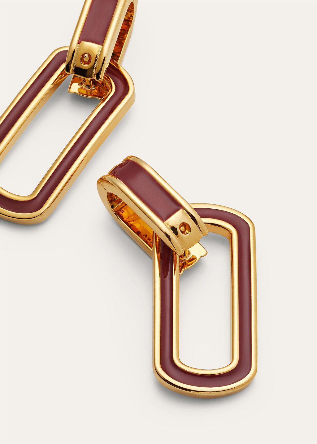 Link Chain Earrings - Sun Gold/Deep Kummel