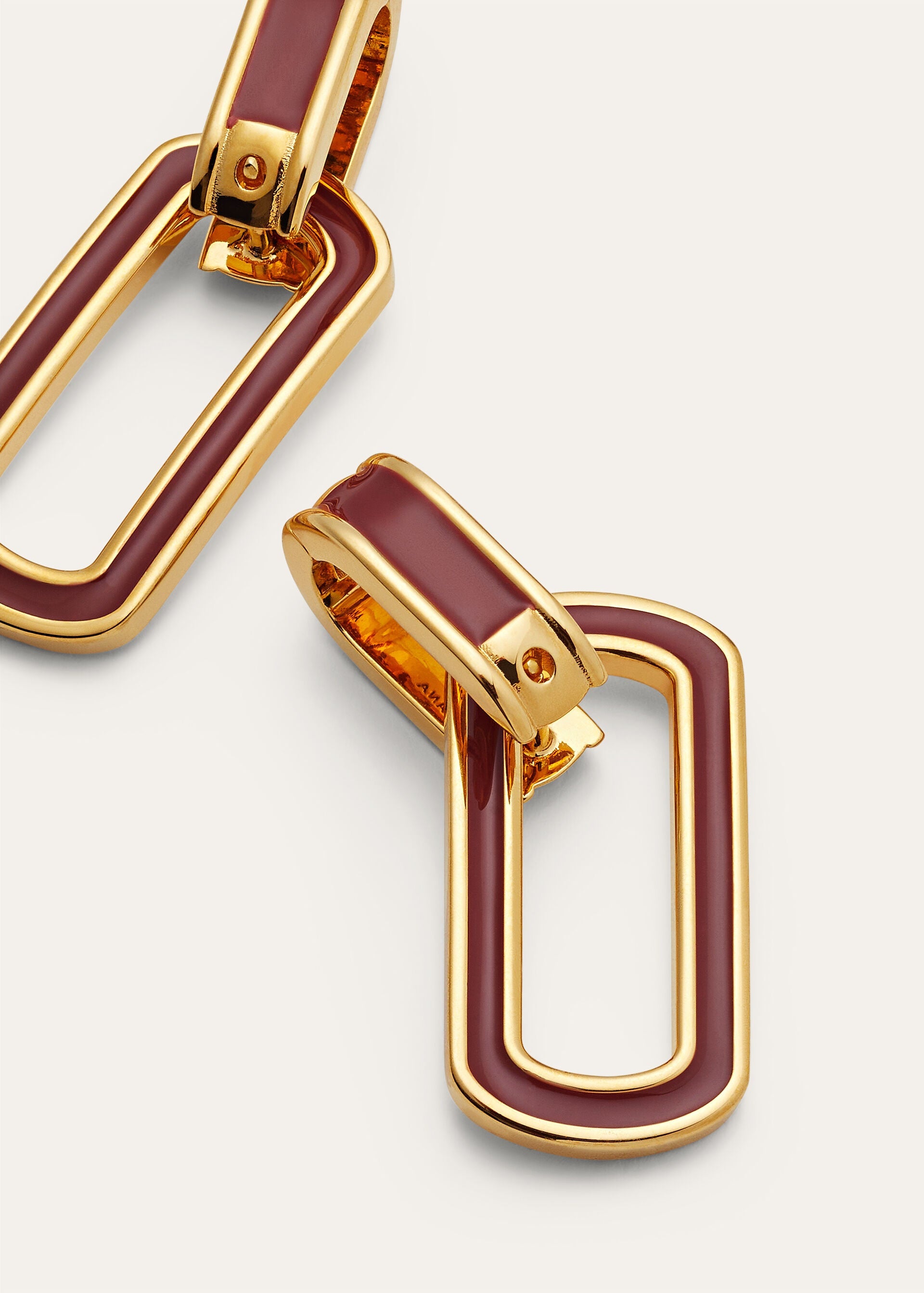 Link Chain Earrings - Sun Gold/Deep Kummel