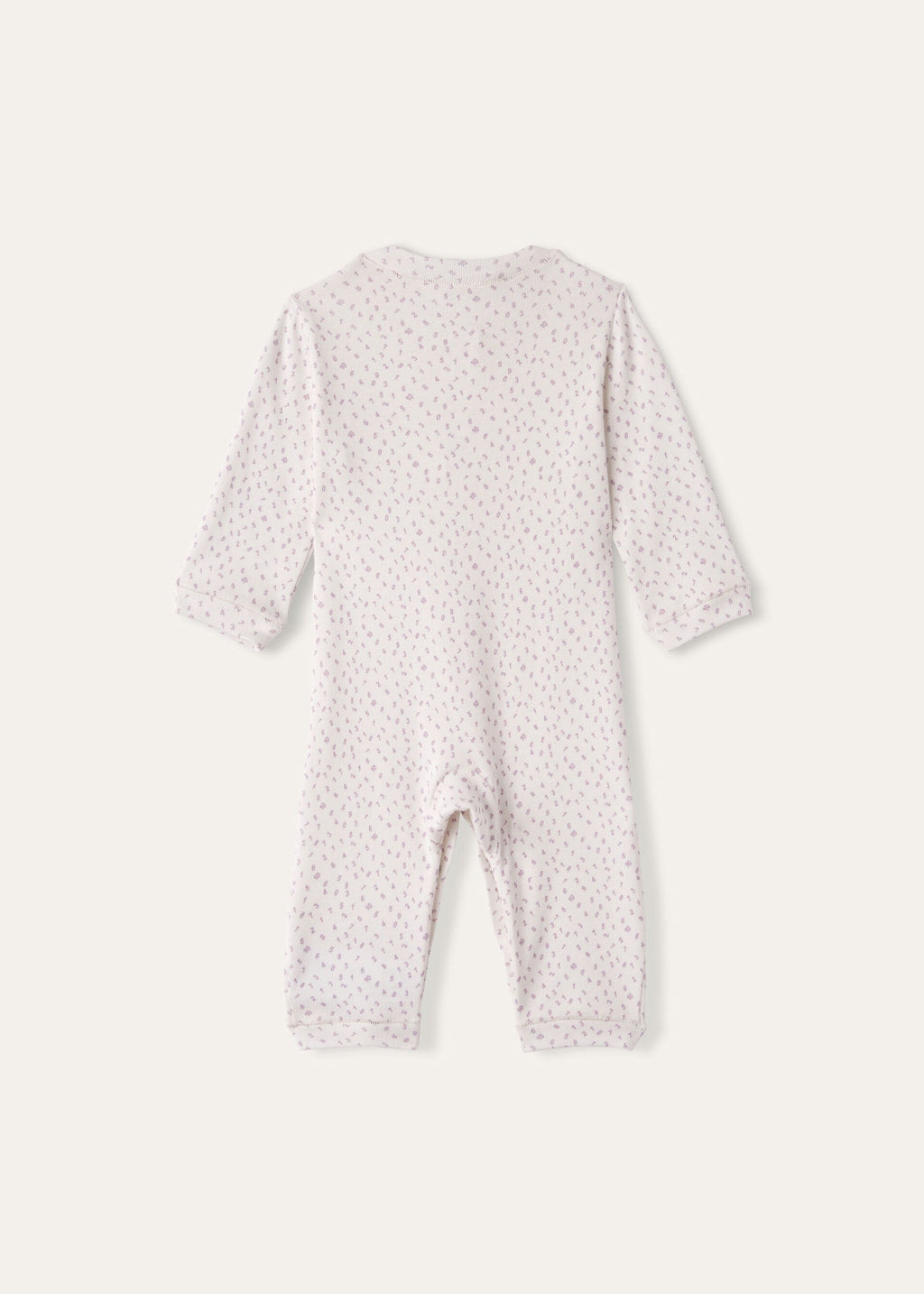 Baby Little Numbers Romper - Fancy White/Light Wisteria