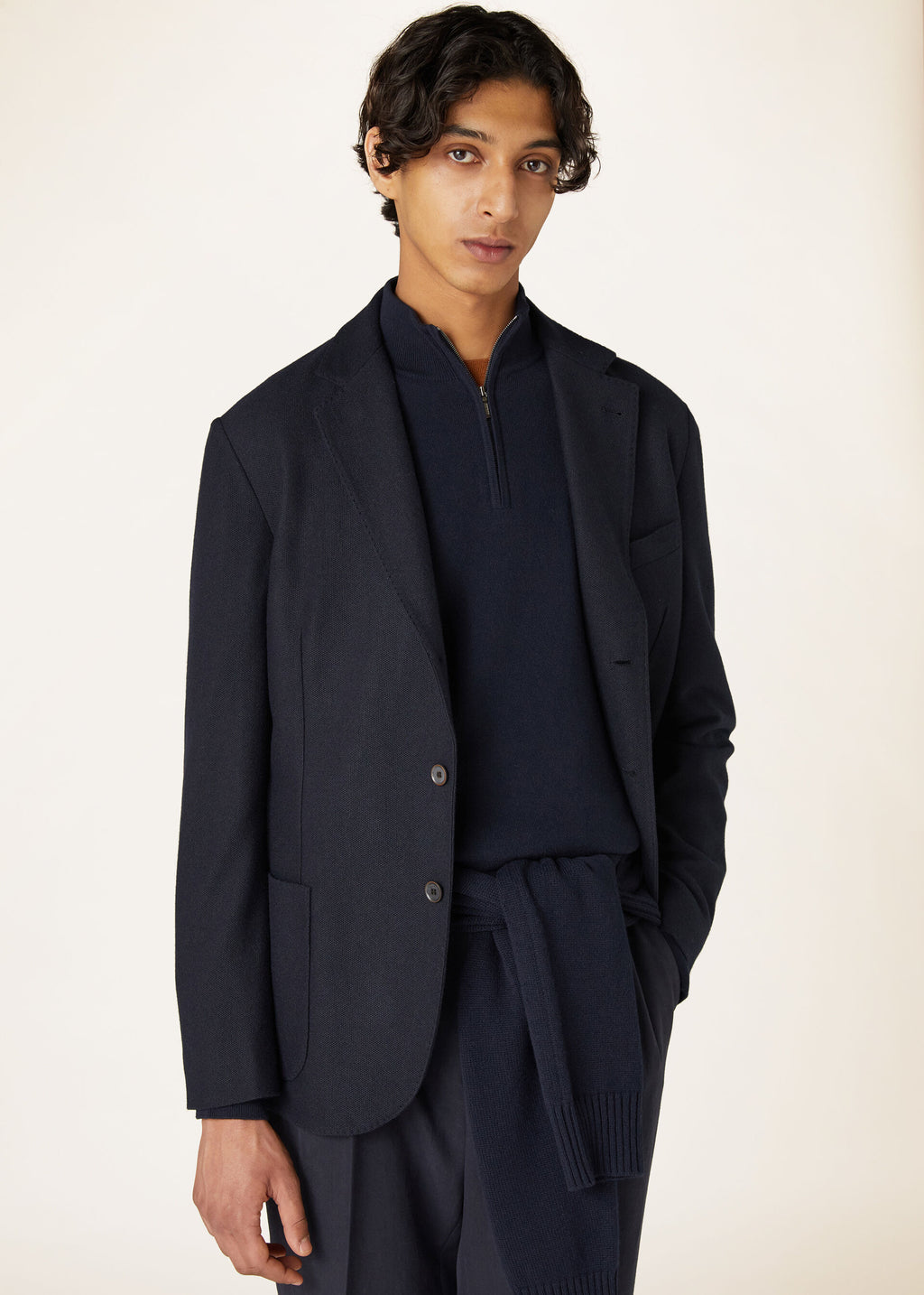Sweater Jacket - Navy Blue
