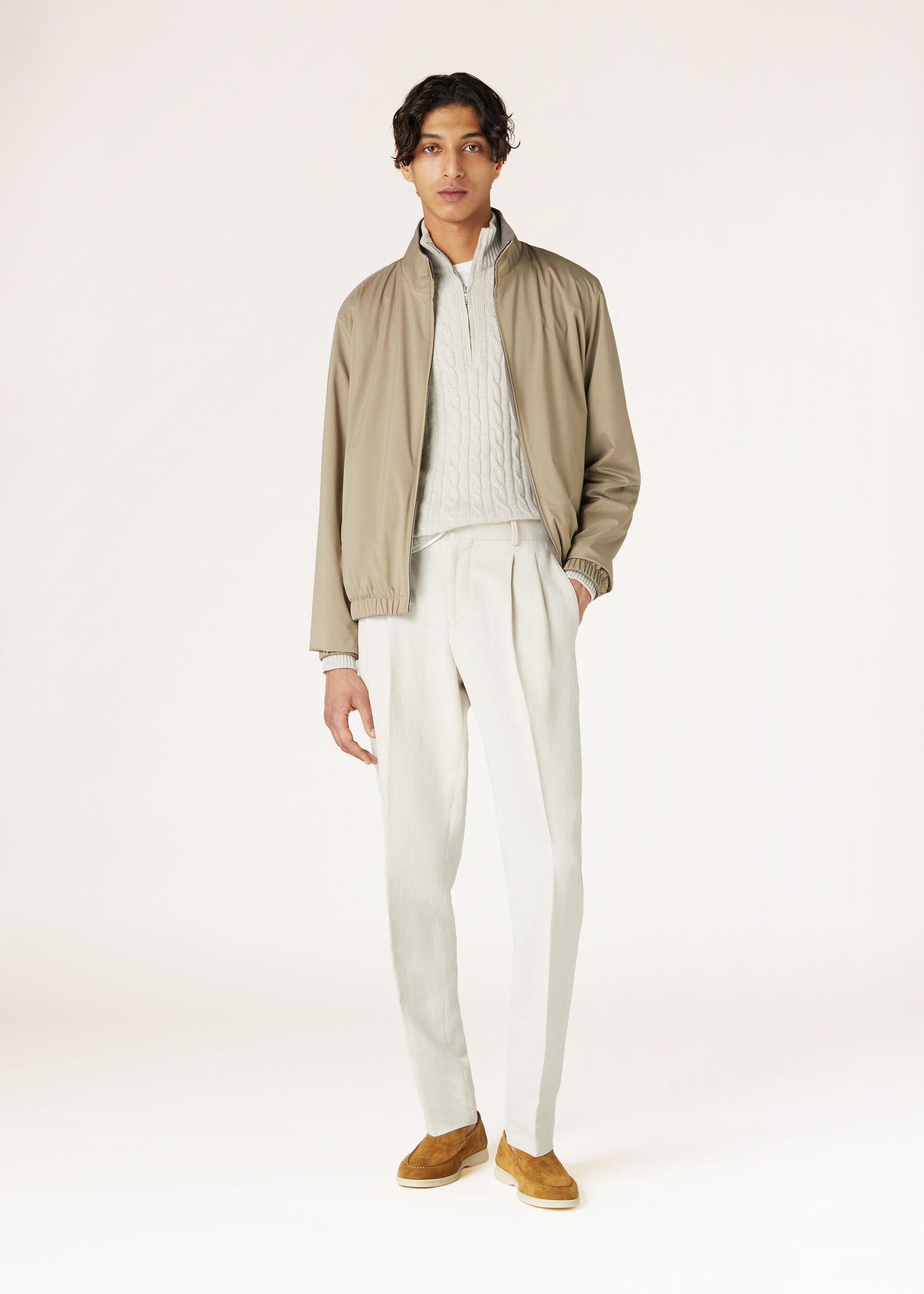 Loro Piana Bomber Jacket - Tobacco/Ermine Brown